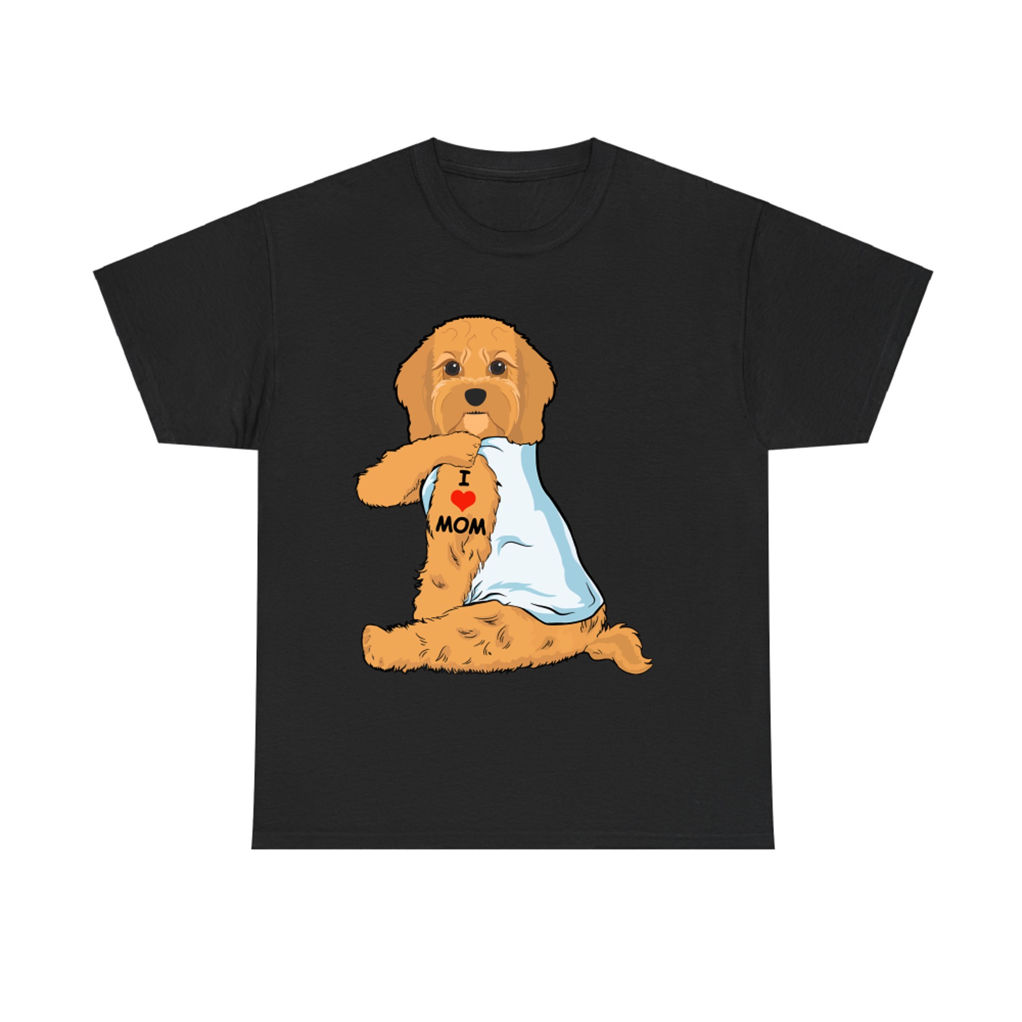 I Love Mom Tattoo Cavoodle Mom Dog Lover T-shirt