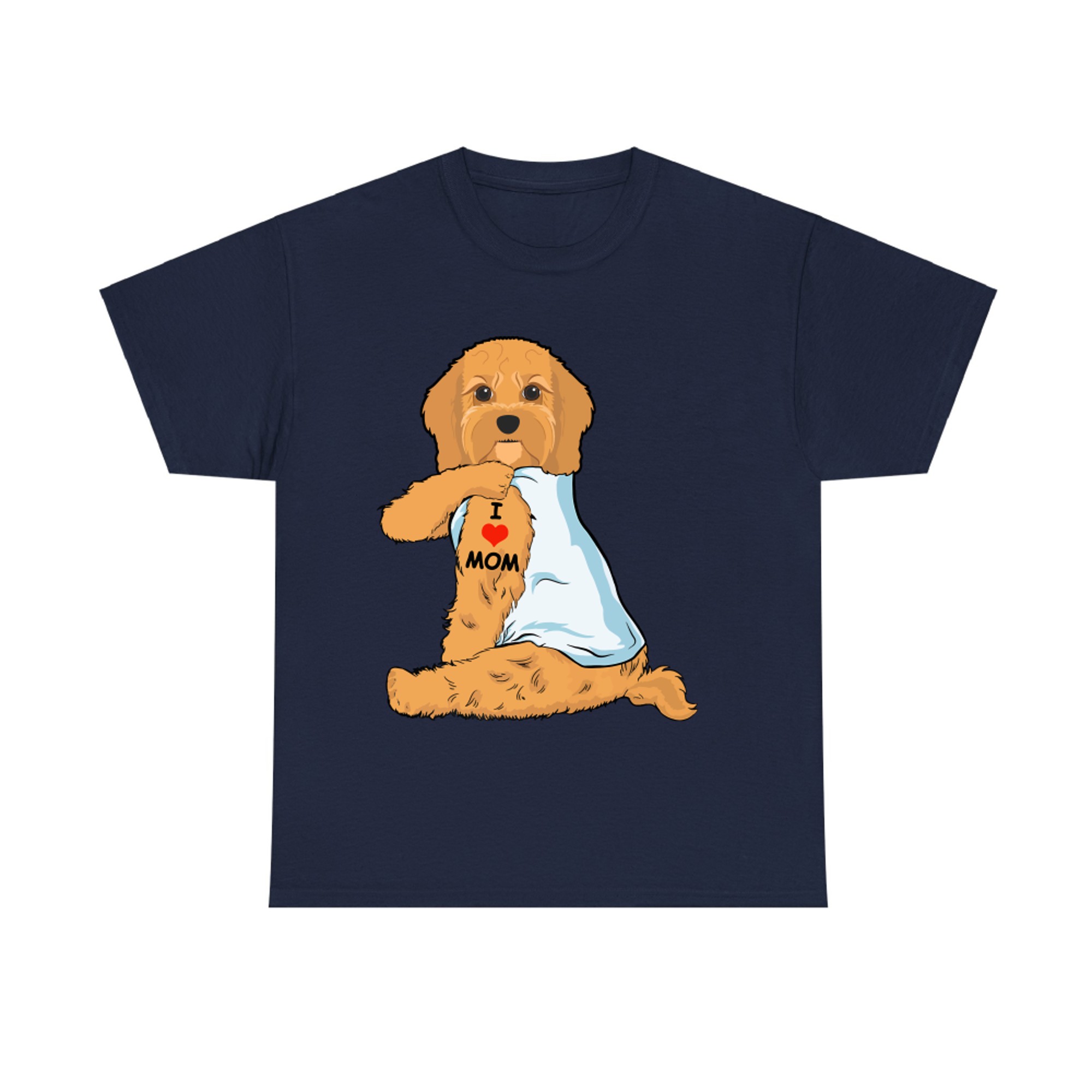 I Love Mom Tattoo Cavoodle Mom Dog Lover T-shirt