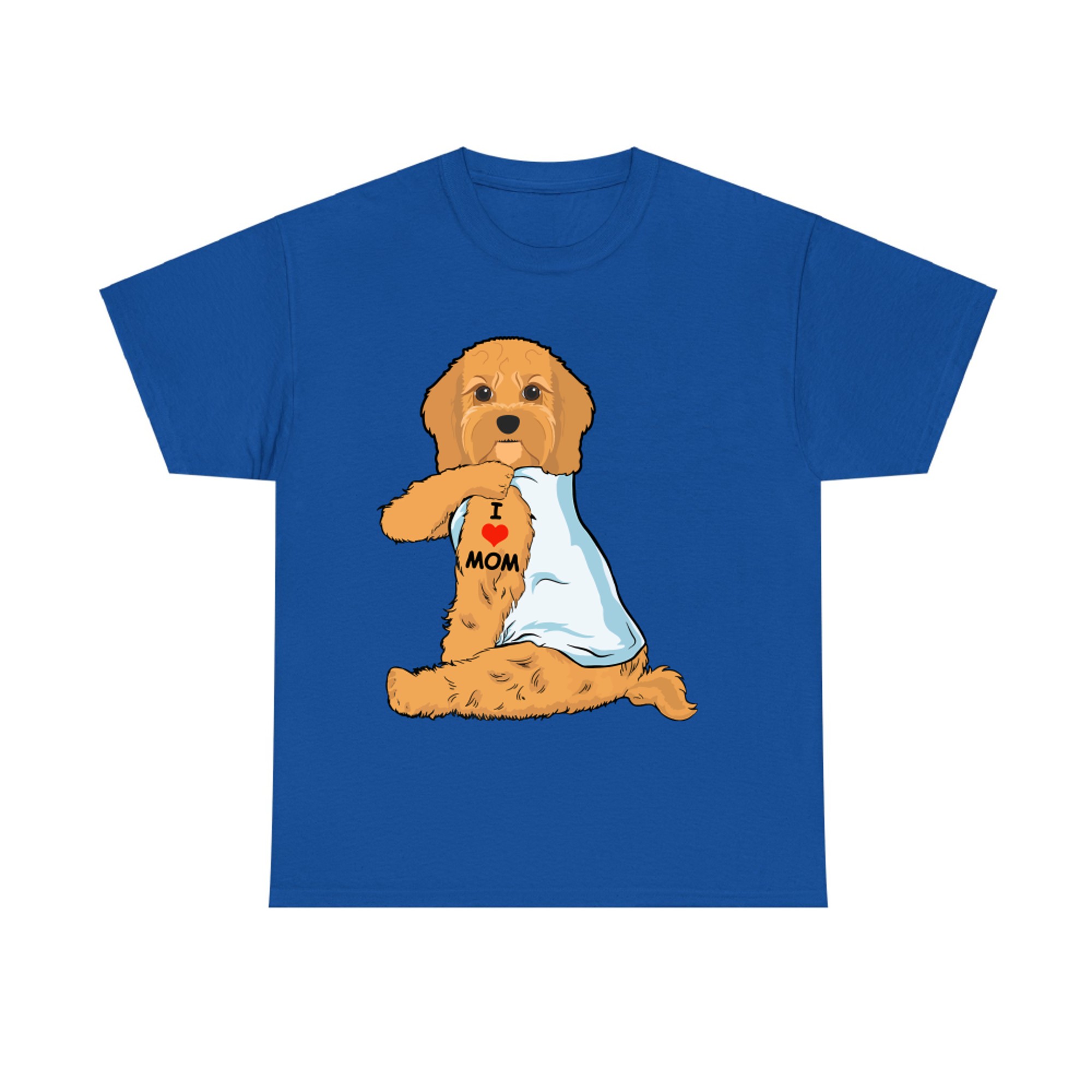 I Love Mom Tattoo Cavoodle Mom Dog Lover T-shirt