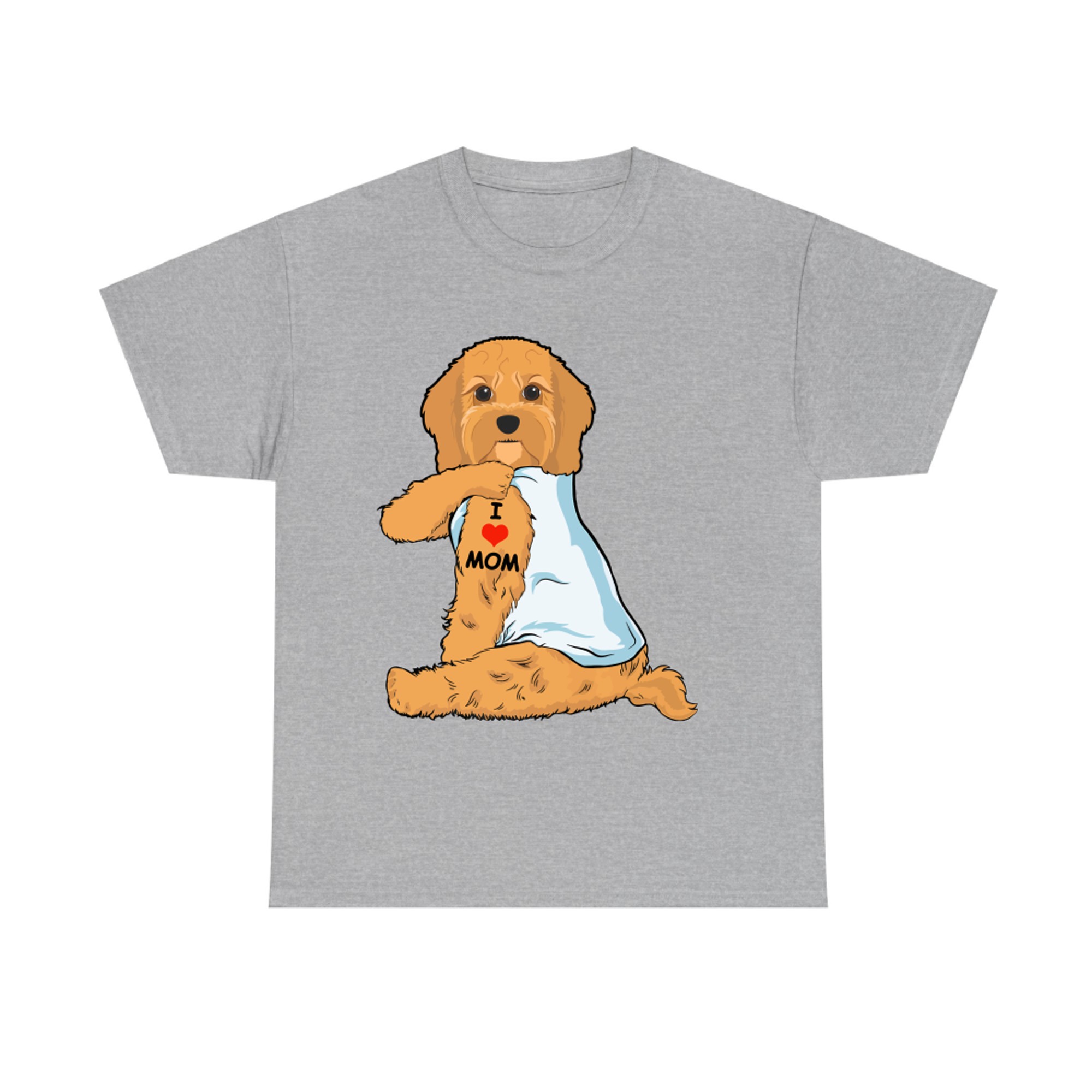 I Love Mom Tattoo Cavoodle Mom Dog Lover T-shirt