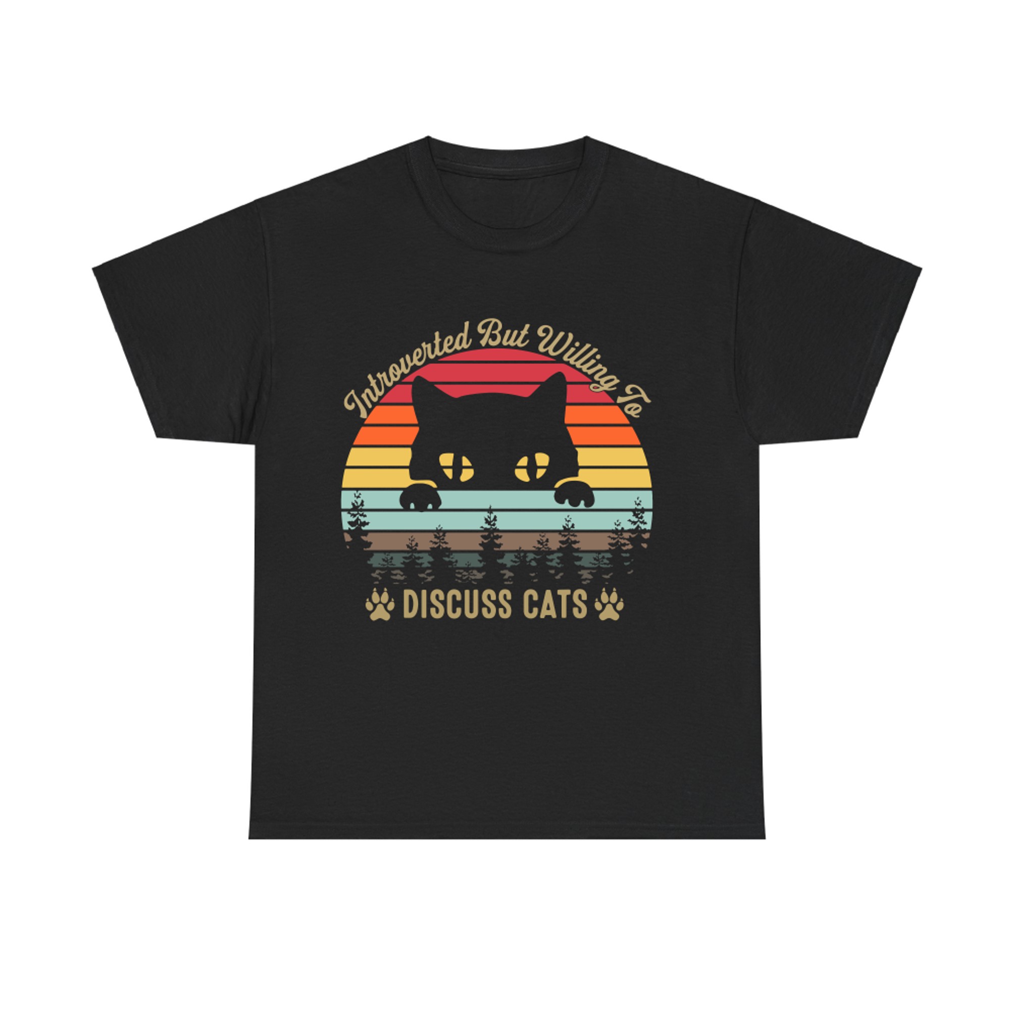 Introverted But Willing to Discuss Cats T-shirt