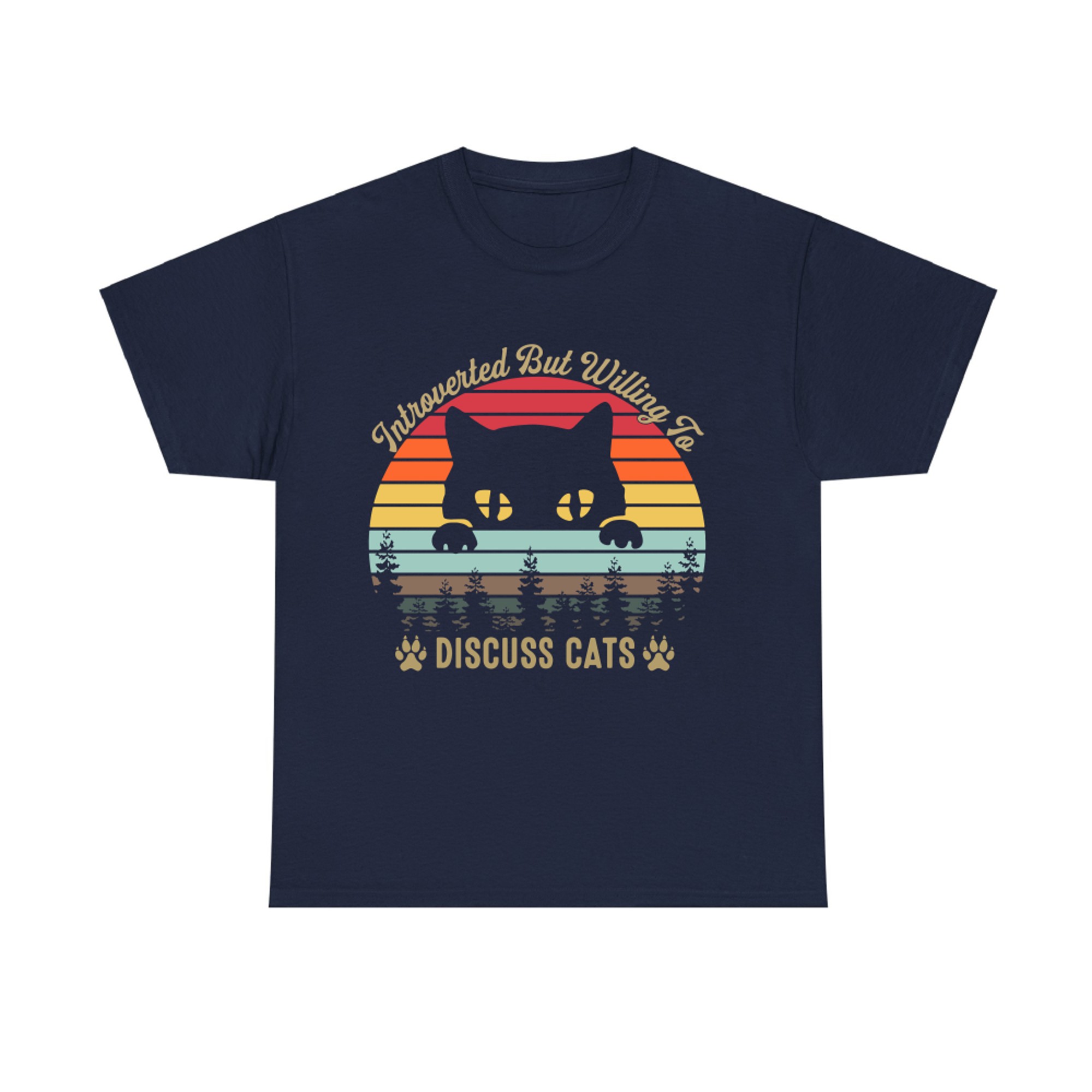 Introverted But Willing to Discuss Cats T-shirt