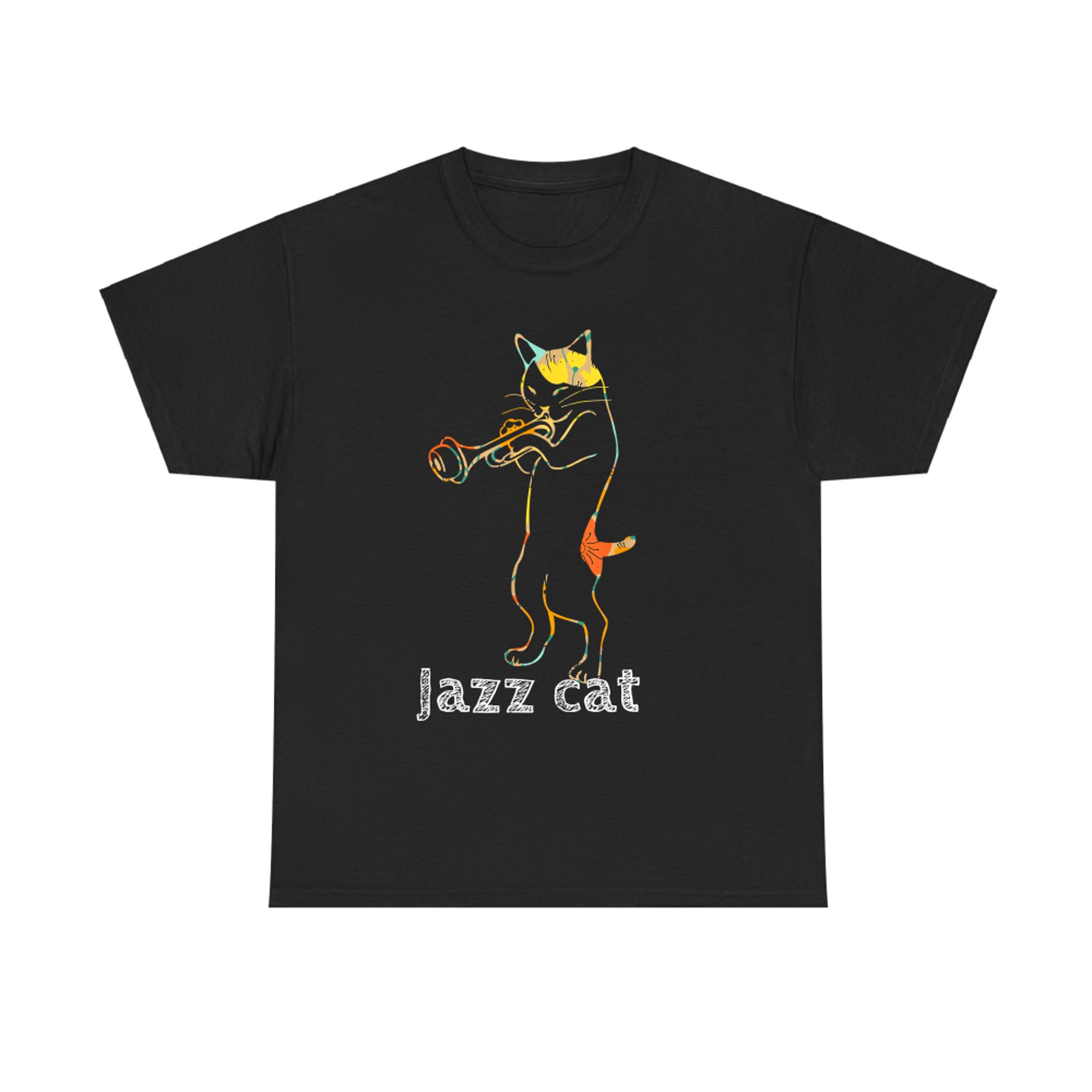 Jazz Trumpet Playing Kitty Cat Cool Jazz Cat T-shirt