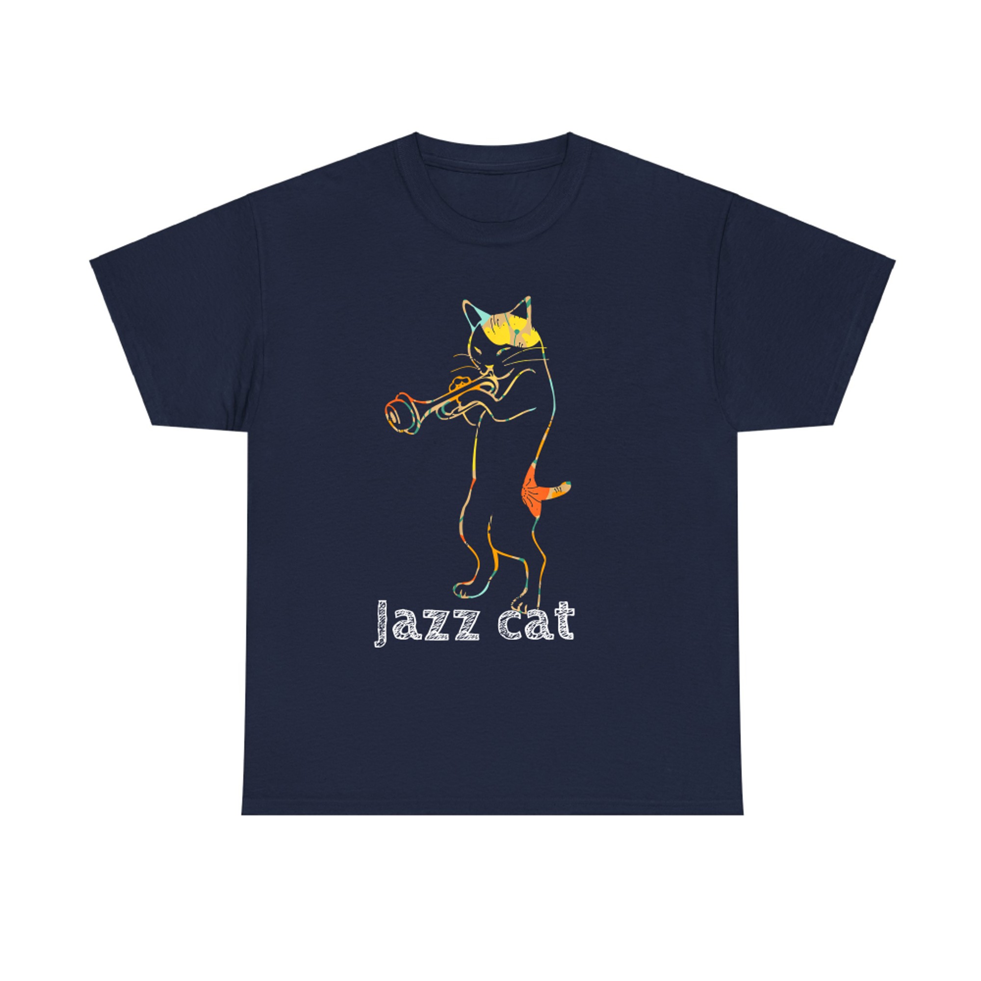 Jazz Trumpet Playing Kitty Cat Cool Jazz Cat T-shirt