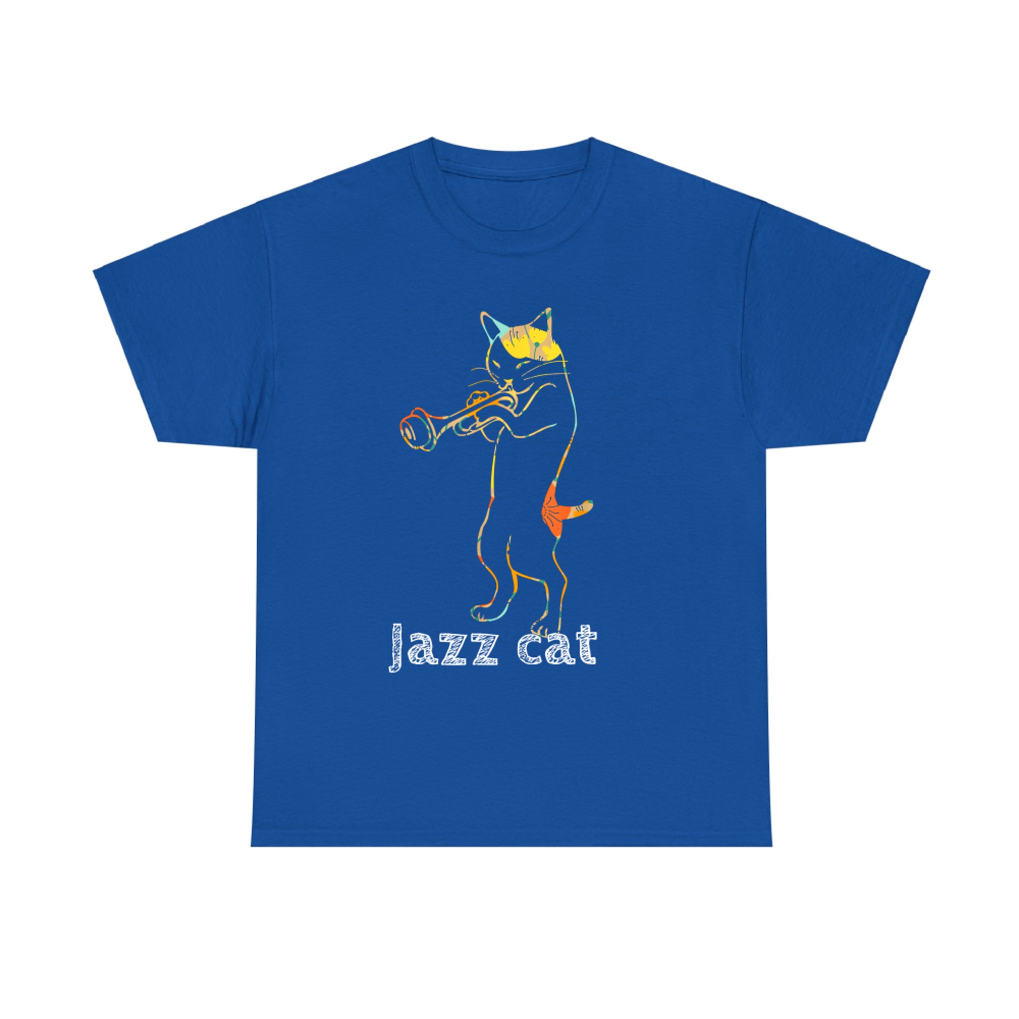 Jazz Trumpet Playing Kitty Cat Cool Jazz Cat T-shirt