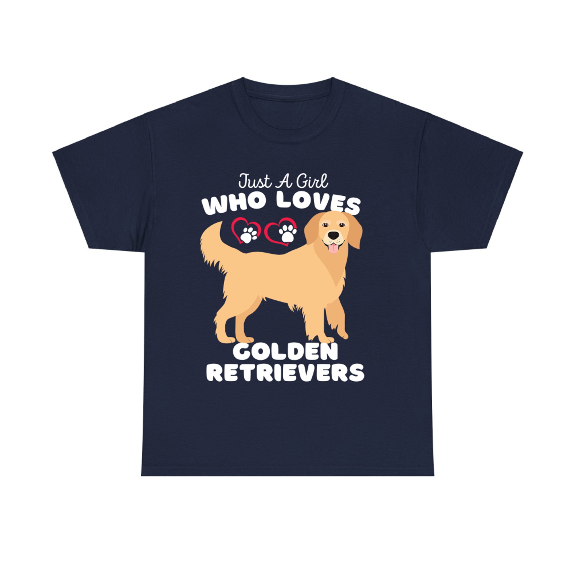 Just A Girl Who Loves Golden Retrievers - Cute Dog Kids T-shirt