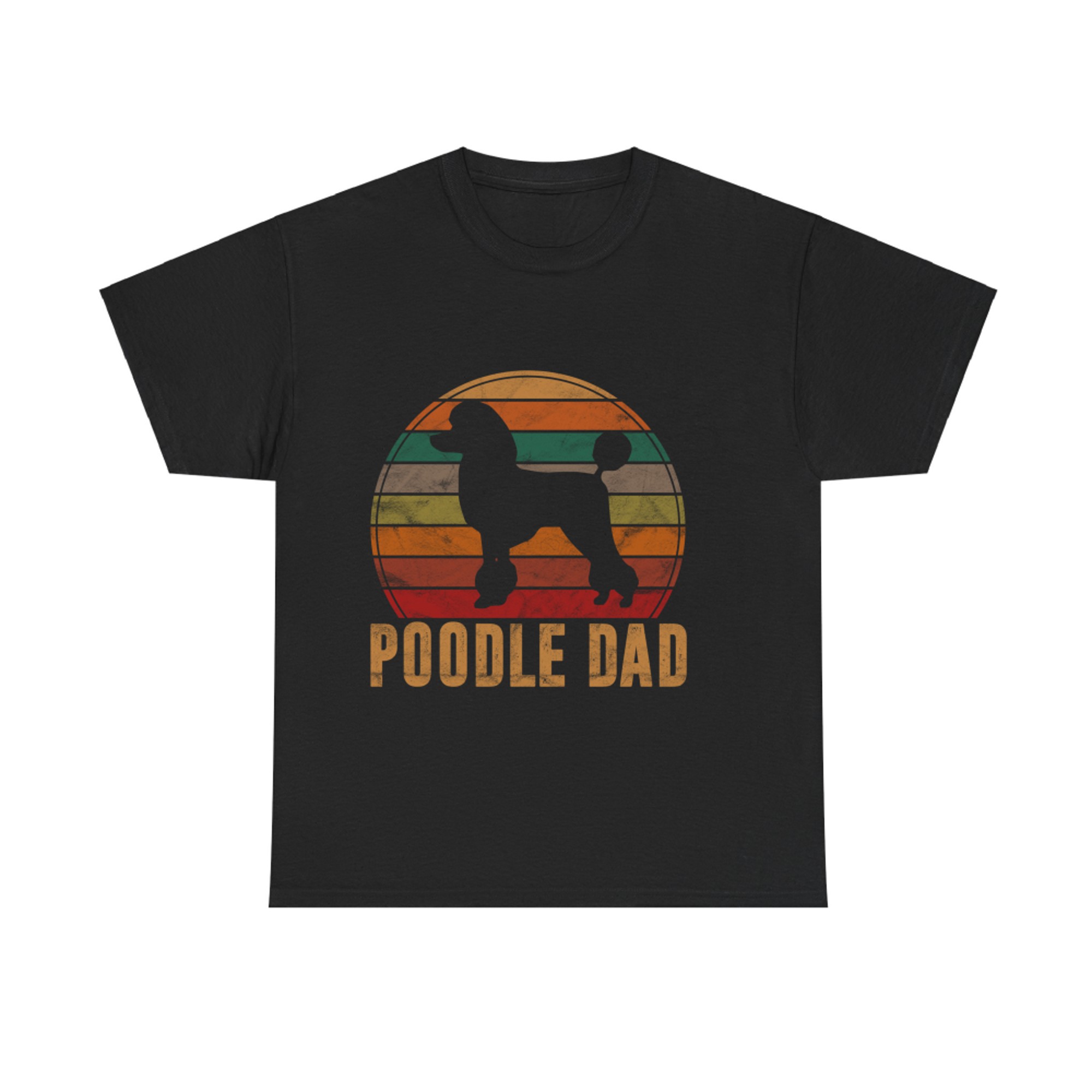 Retro Poodle Dad Dog Owner Pet Poodle Father T-shirt
