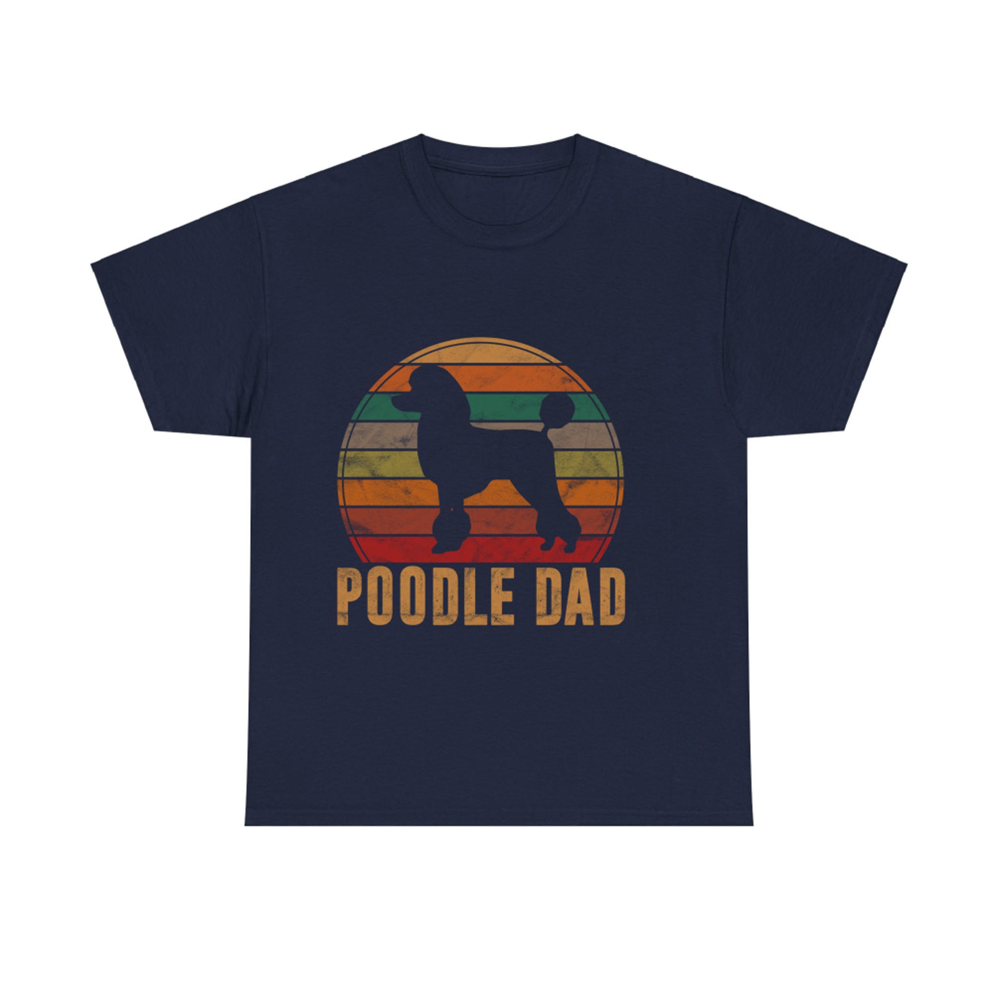 Retro Poodle Dad Dog Owner Pet Poodle Father T-shirt