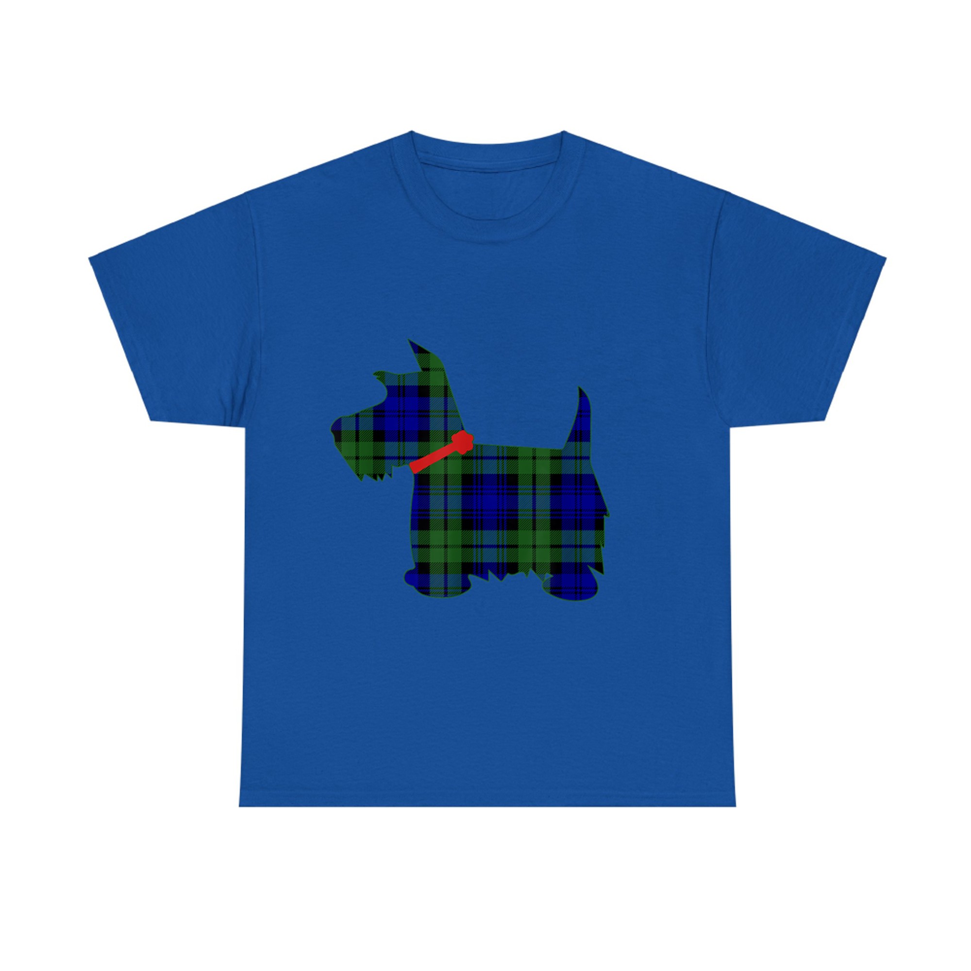 Scottie Dog T Scottish Campbell Black Watch Tartan T-shirt