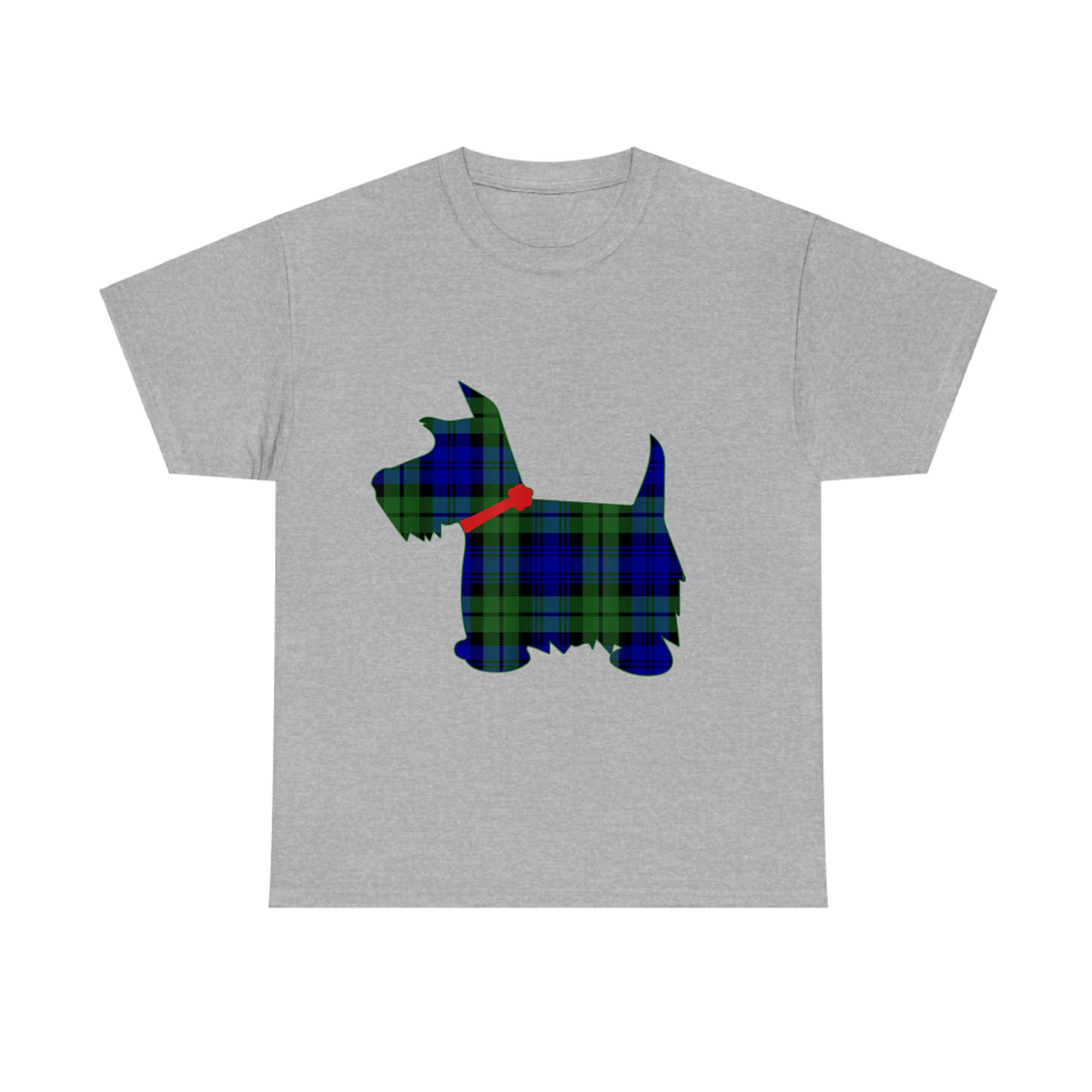 Scottie Dog T Scottish Campbell Black Watch Tartan T-shirt