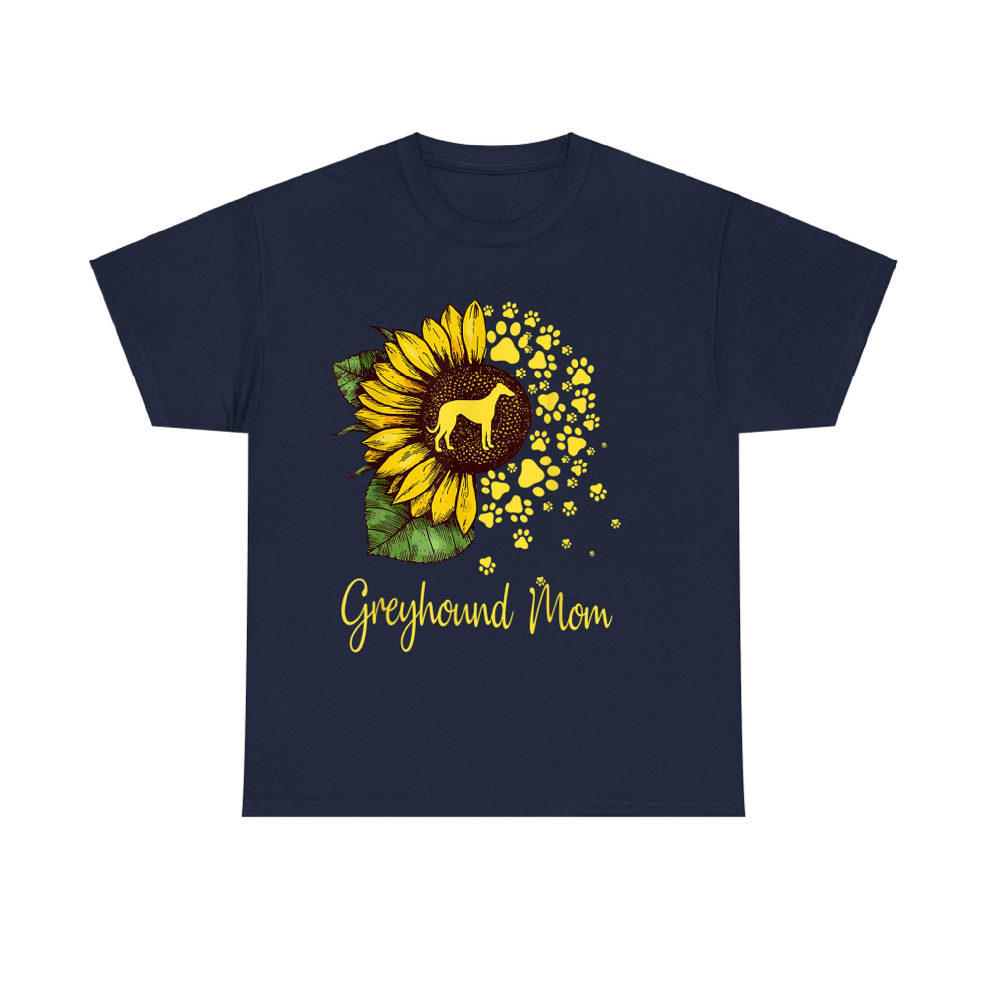 Sunflower Greyhound Mom Dog Lover Gift T-shirt