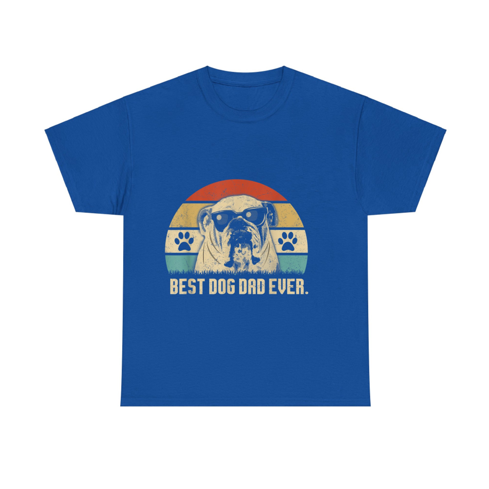 Vintage Best English Bulldog DAD Ever Fathers Day Gift T-shirt