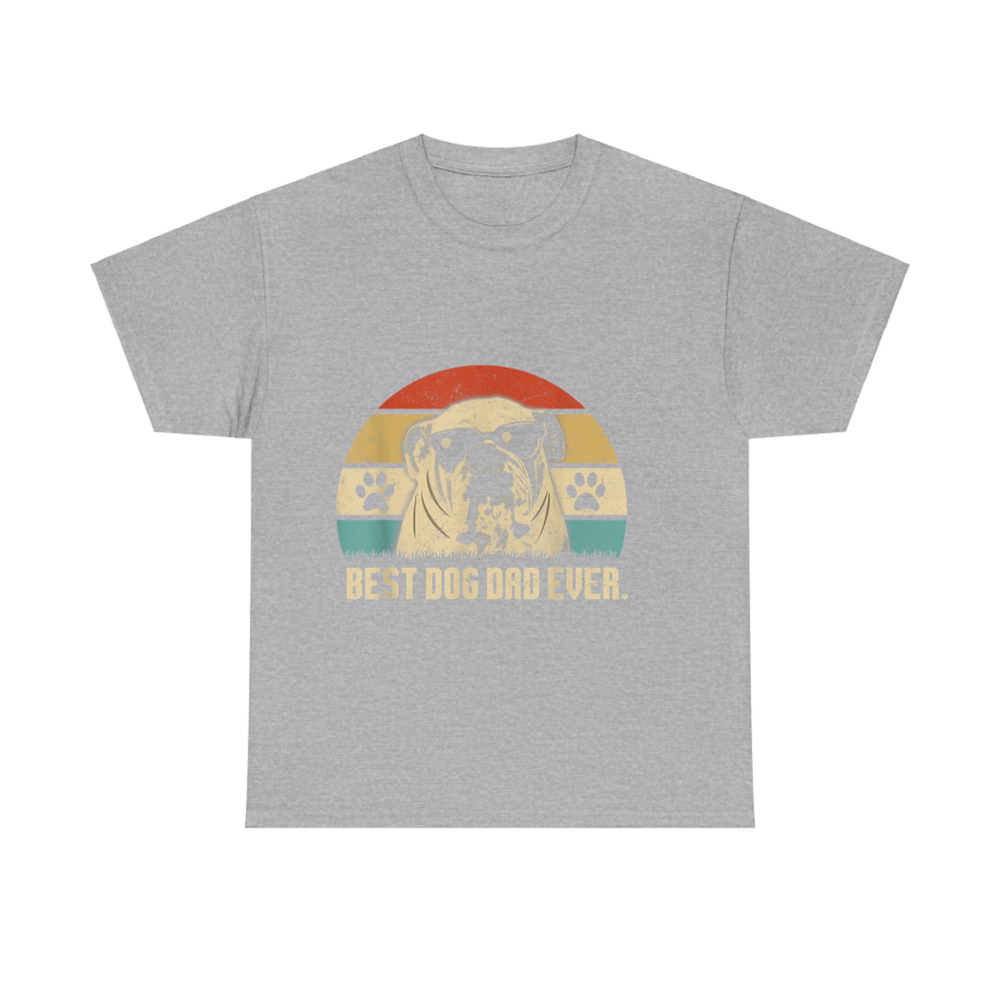Vintage Best English Bulldog DAD Ever Fathers Day Gift T-shirt
