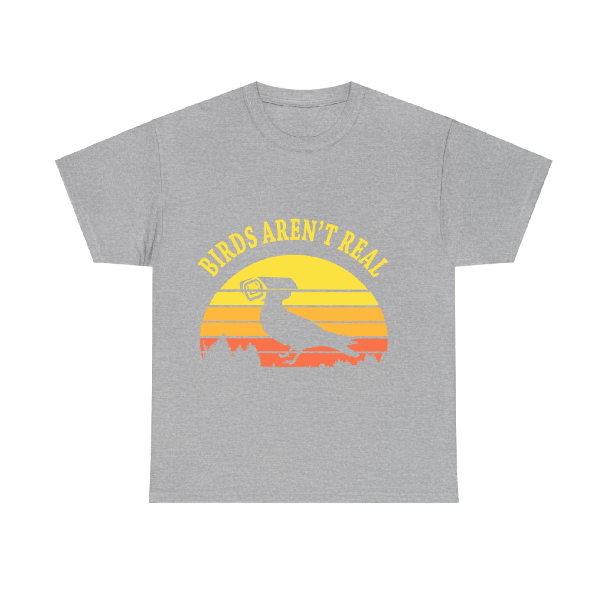 Birds Aren’t Real Conspiracy Theory Retro Sunset Funny Bird Design T-shirt