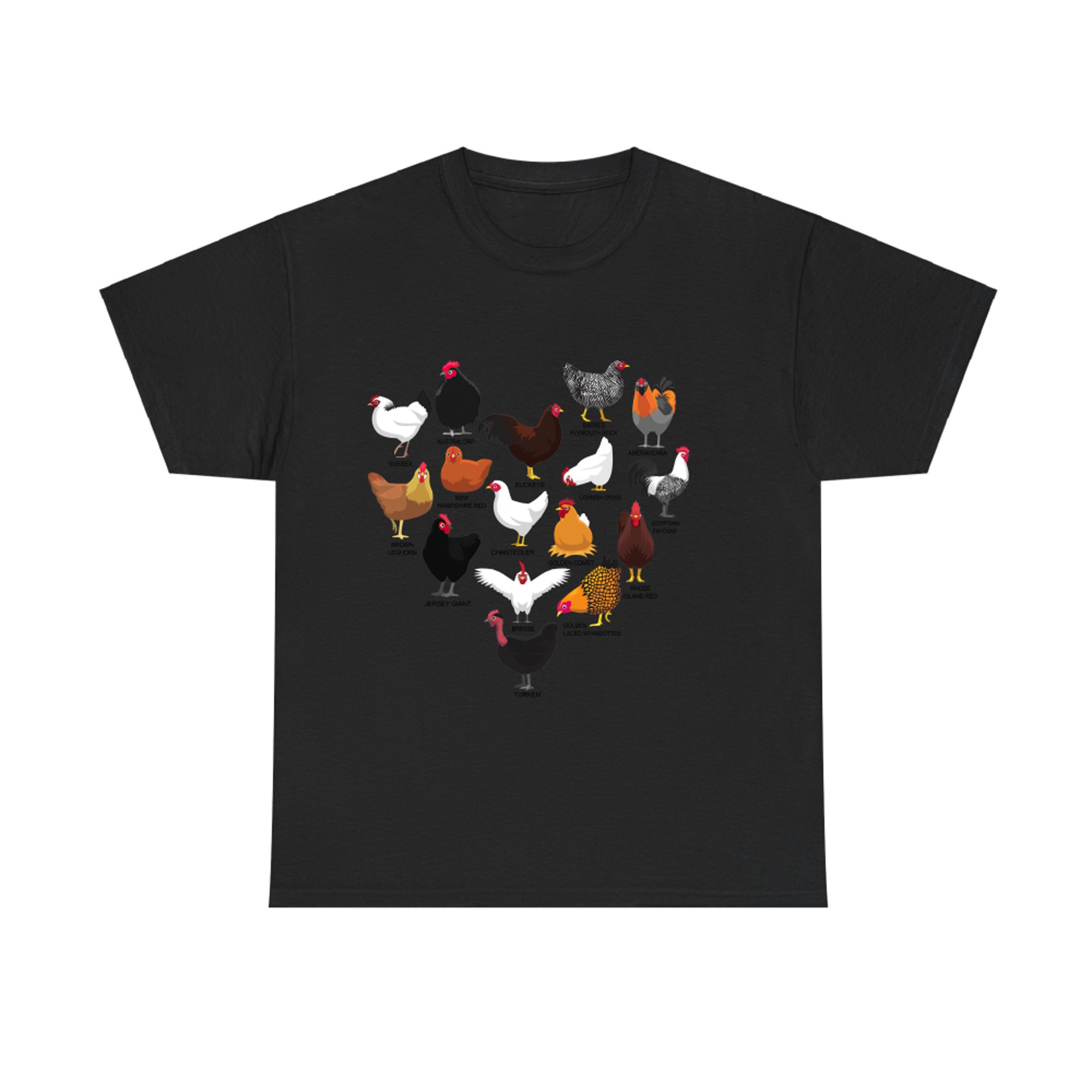 Chickens Lovers Types Of Chickens T-shirt