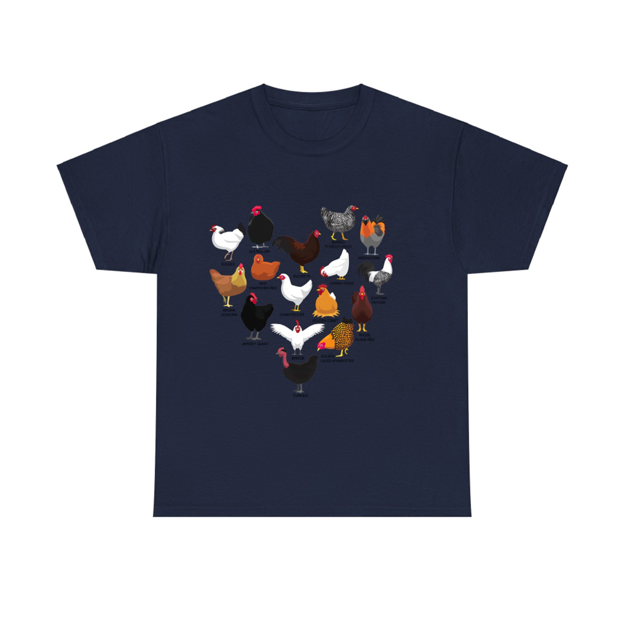 Chickens Lovers Types Of Chickens T-shirt
