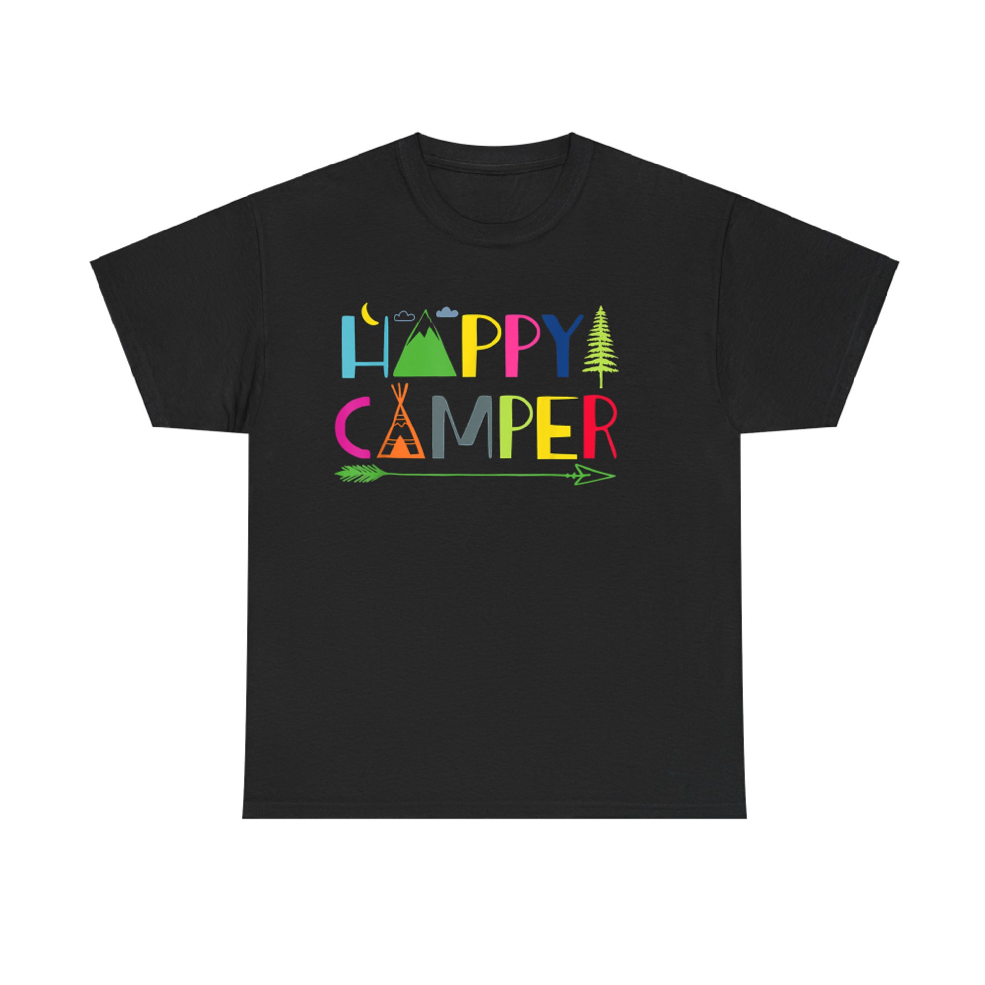 Arrow Camper Happy Summer Camp Camping  T-Shirt
