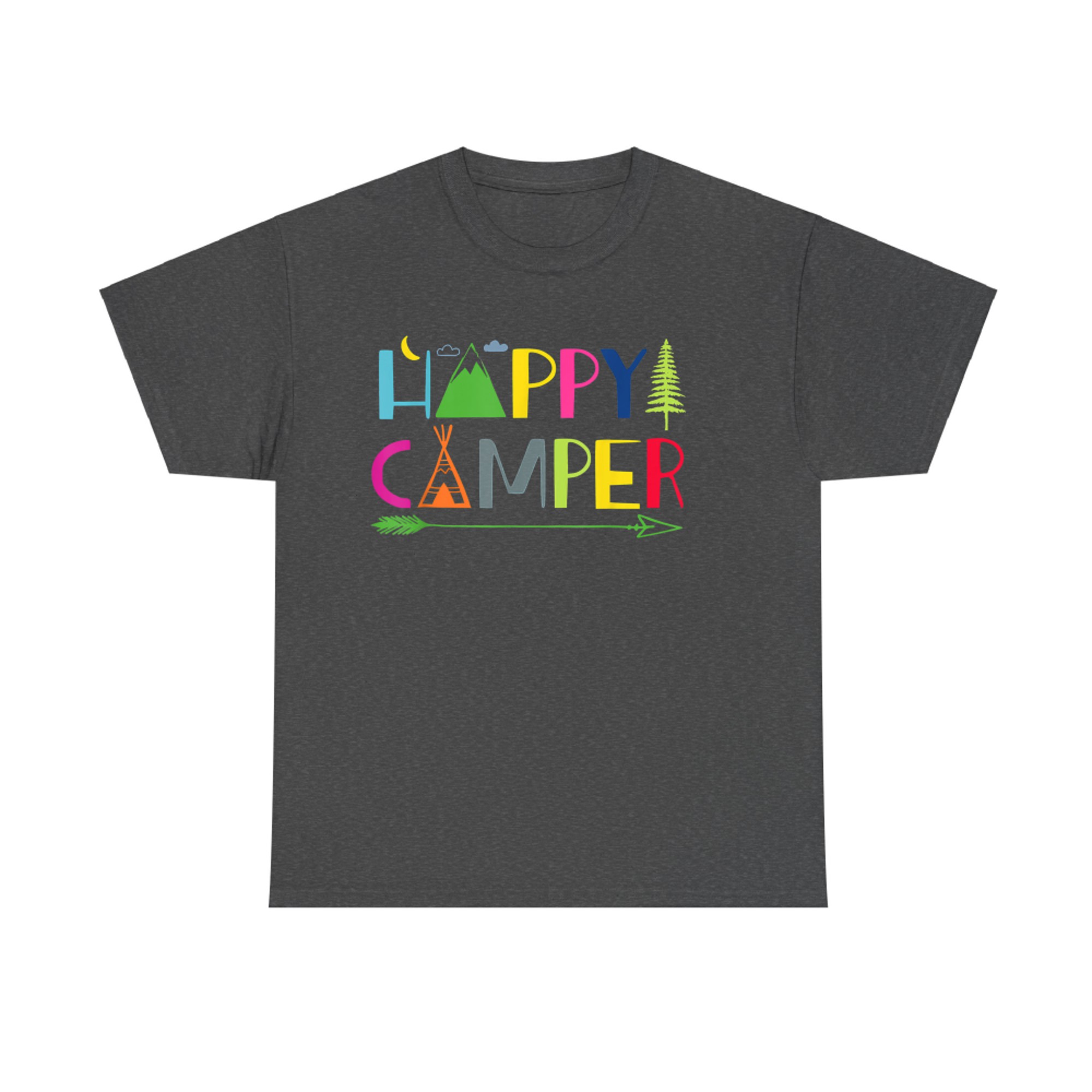 Arrow Camper Happy Summer Camp Camping  T-Shirt
