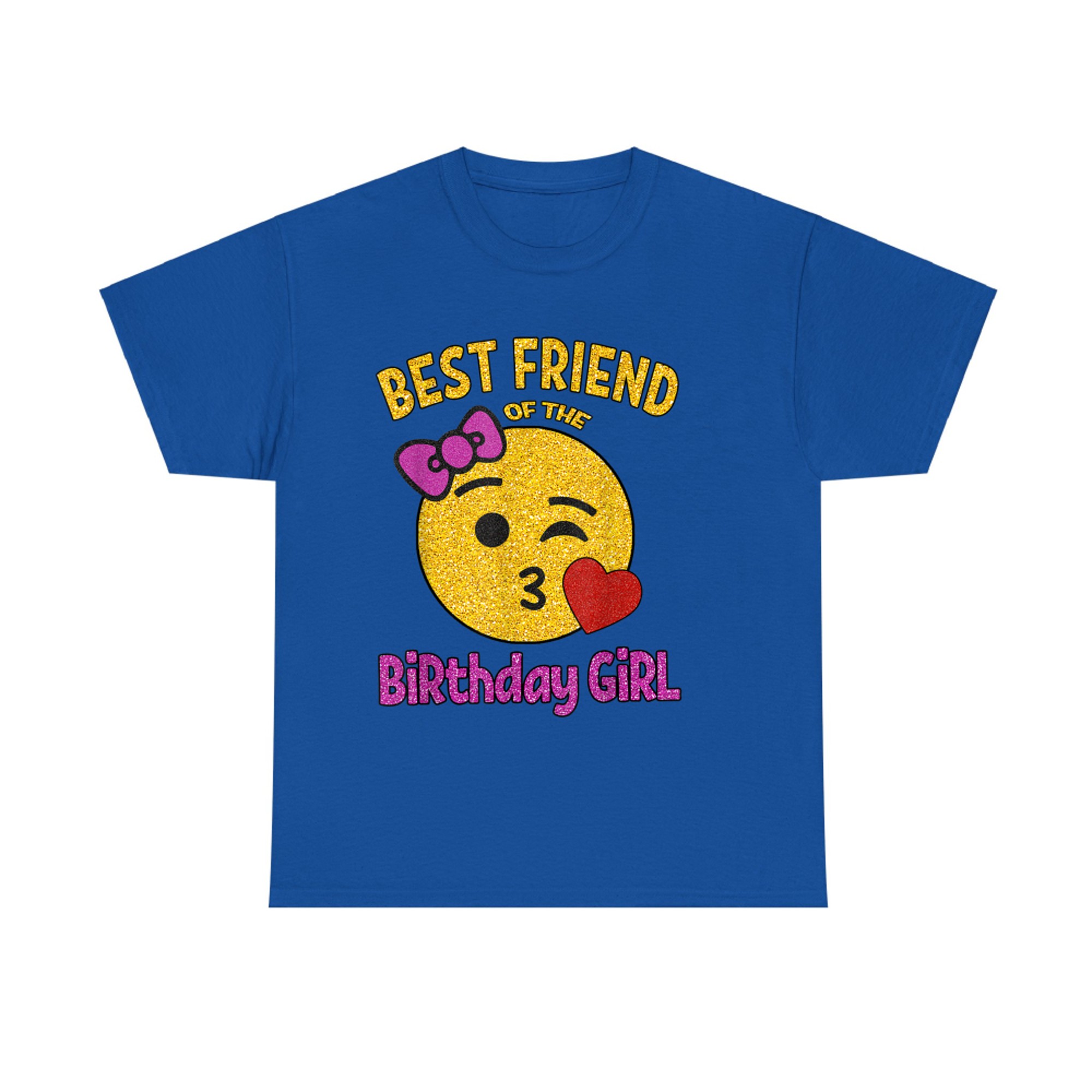 Best Friend Of The Birthday Girl Cute Emoji Birthday Party T-Shirt