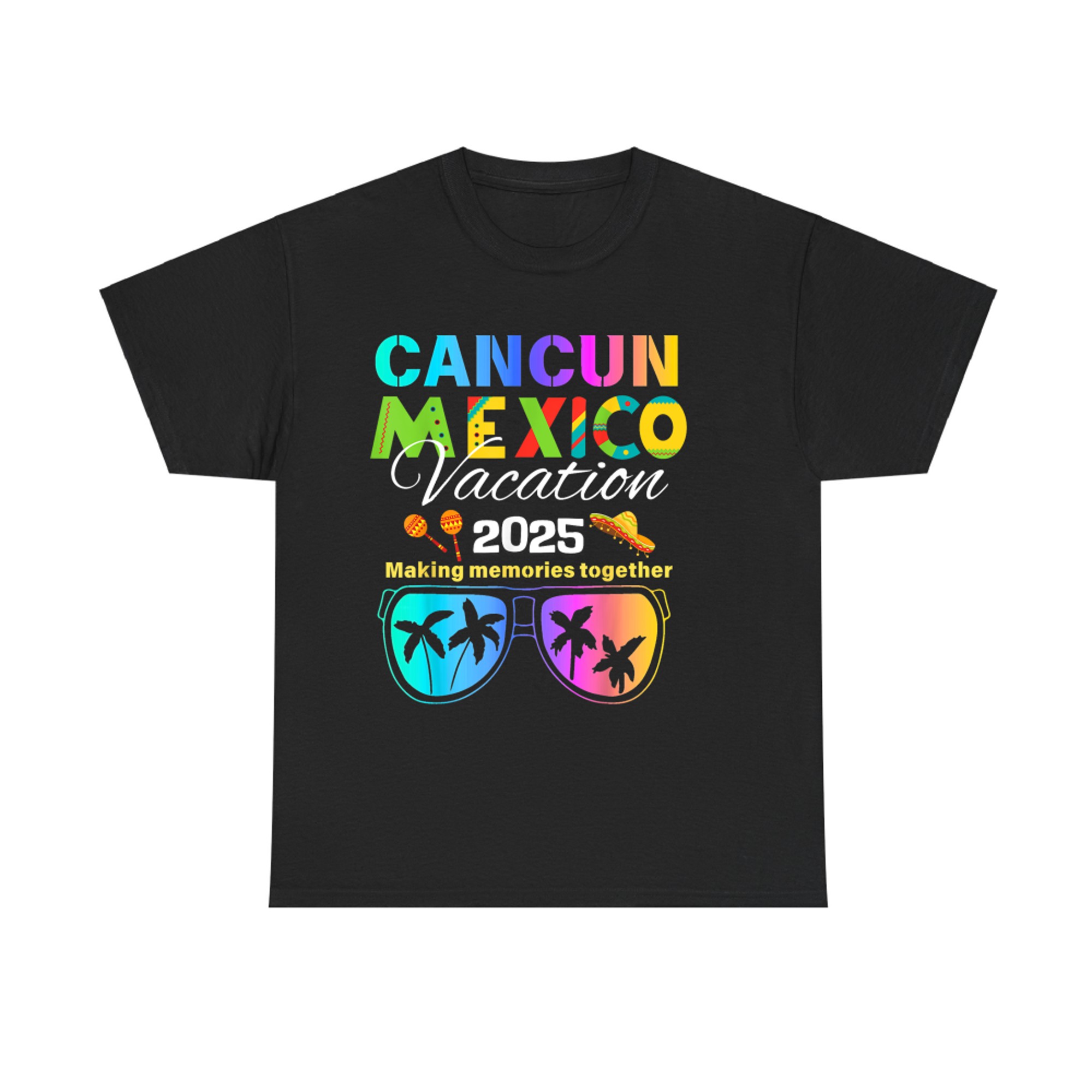 Cancun Mexico Vacation Beach Trip Group Squad Colorful T-Shirt