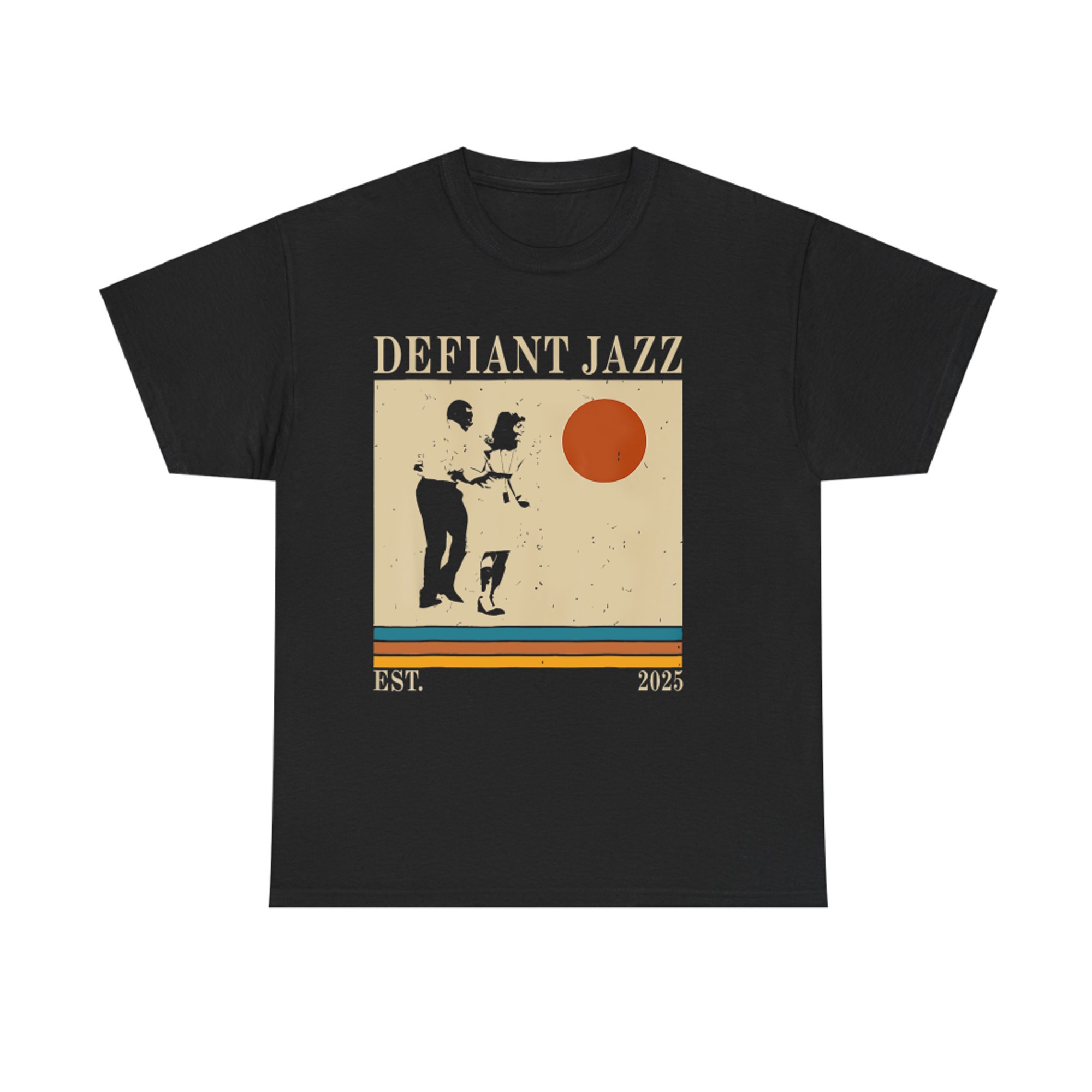 Defiant Jazz Vintage Style 90s Jazz Retro Sunset Aesthetic T-Shirt