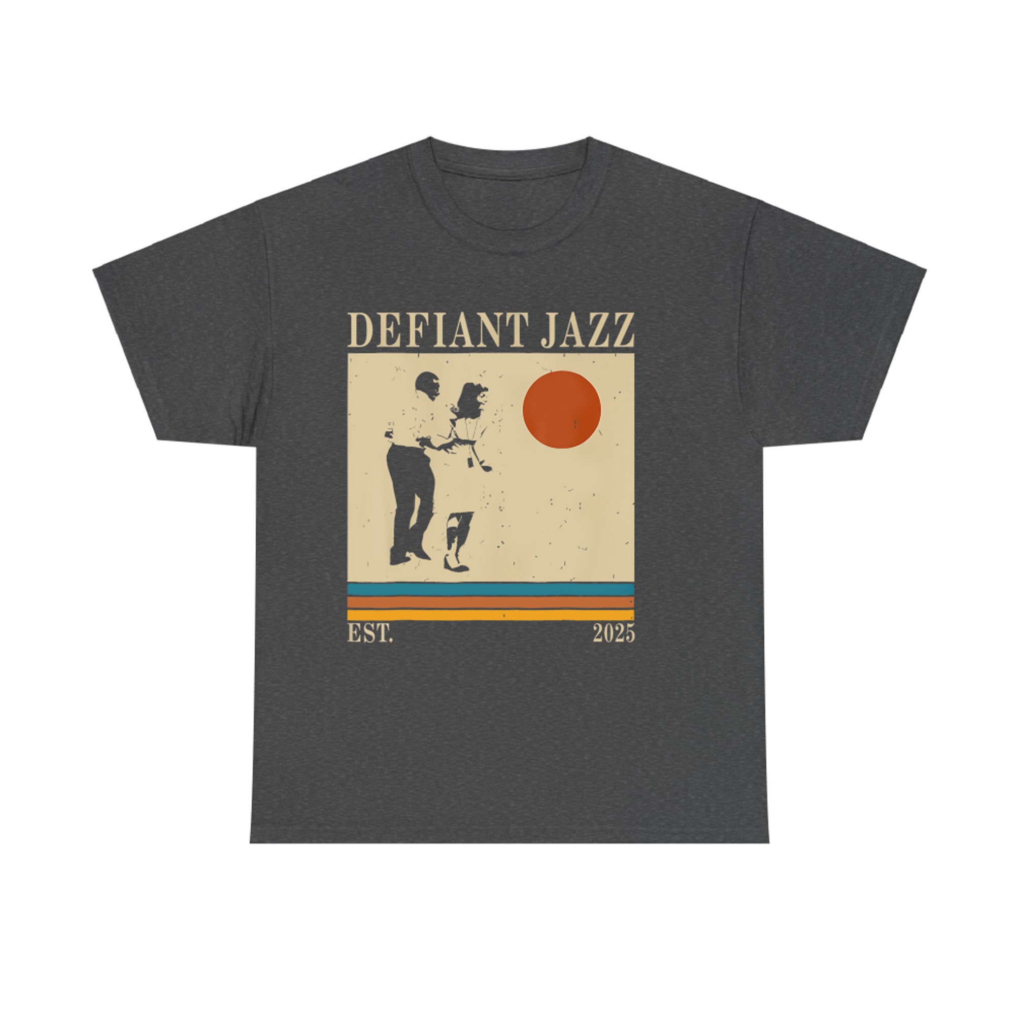 Defiant Jazz Vintage Style 90s Jazz Retro Sunset Aesthetic T-Shirt