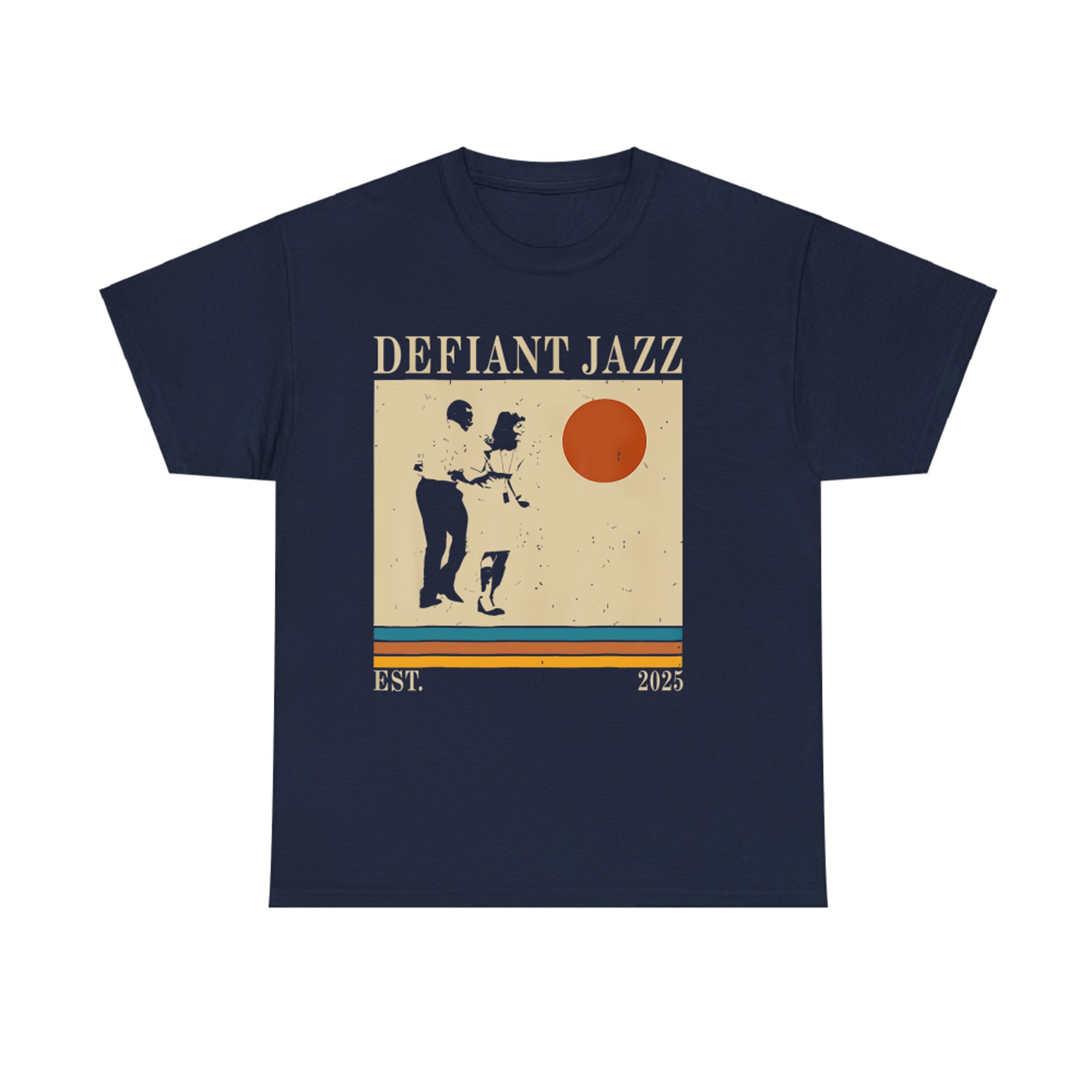 Defiant Jazz Vintage Style 90s Jazz Retro Sunset Aesthetic T-Shirt