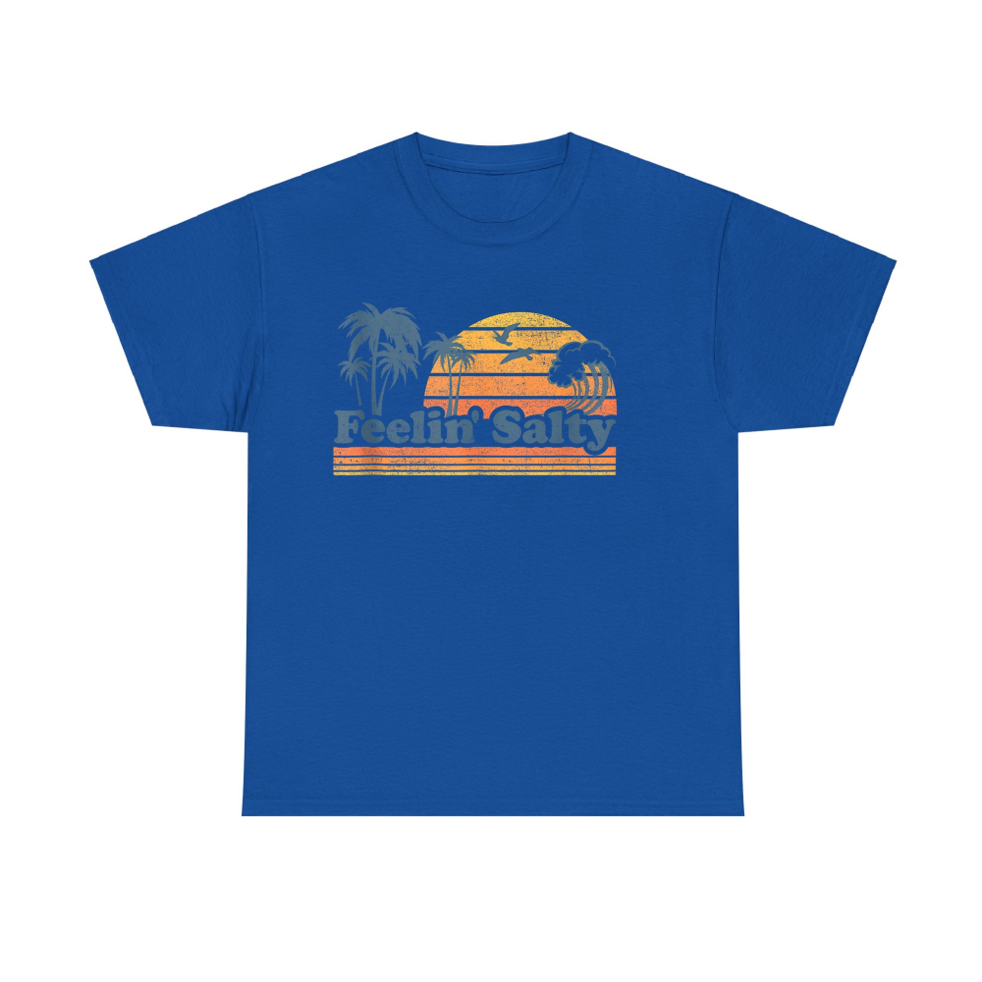 Funny Feelin Salty Beach Summer Vacation Vintage 70's Retro T-Shirt