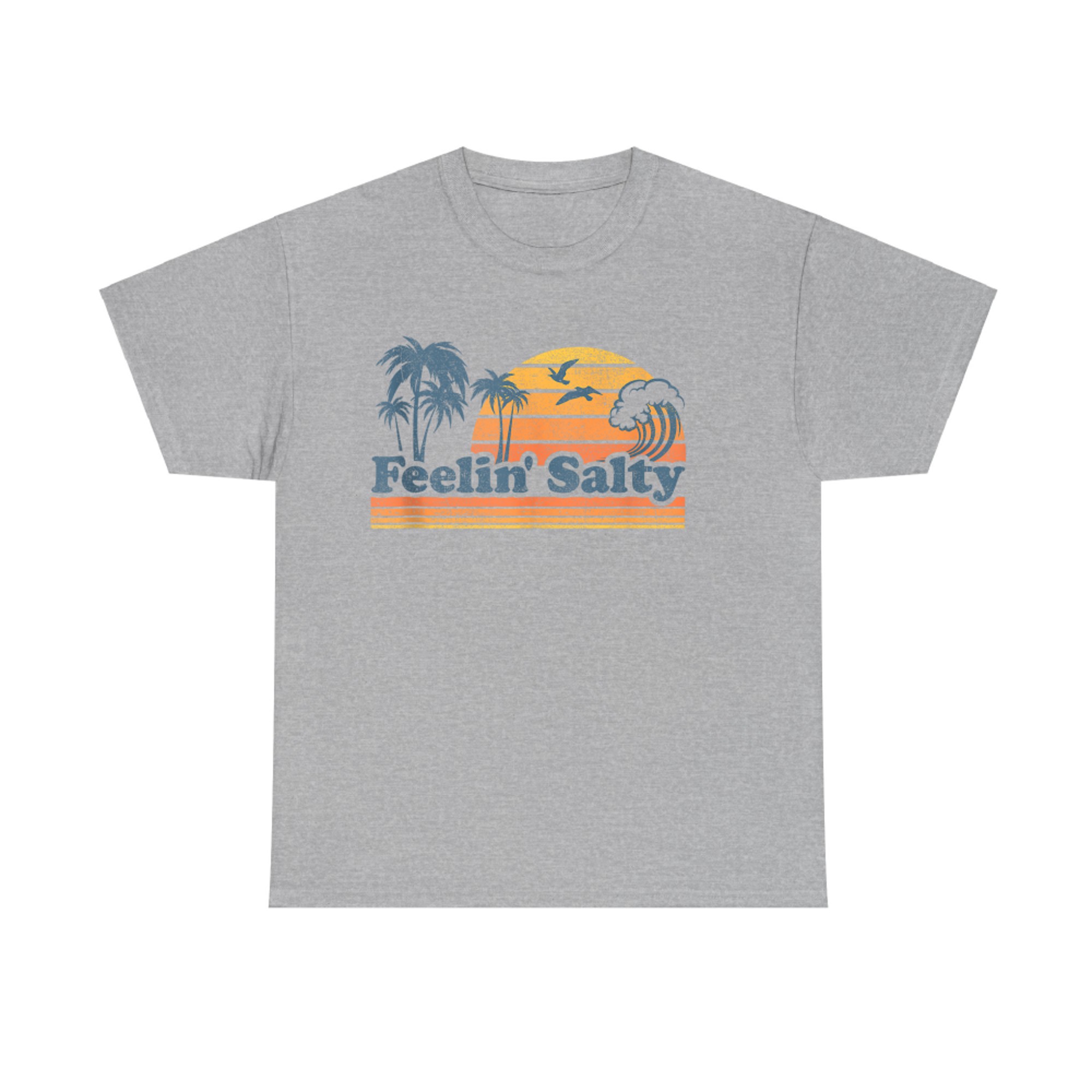 Funny Feelin Salty Beach Summer Vacation Vintage 70's Retro T-Shirt