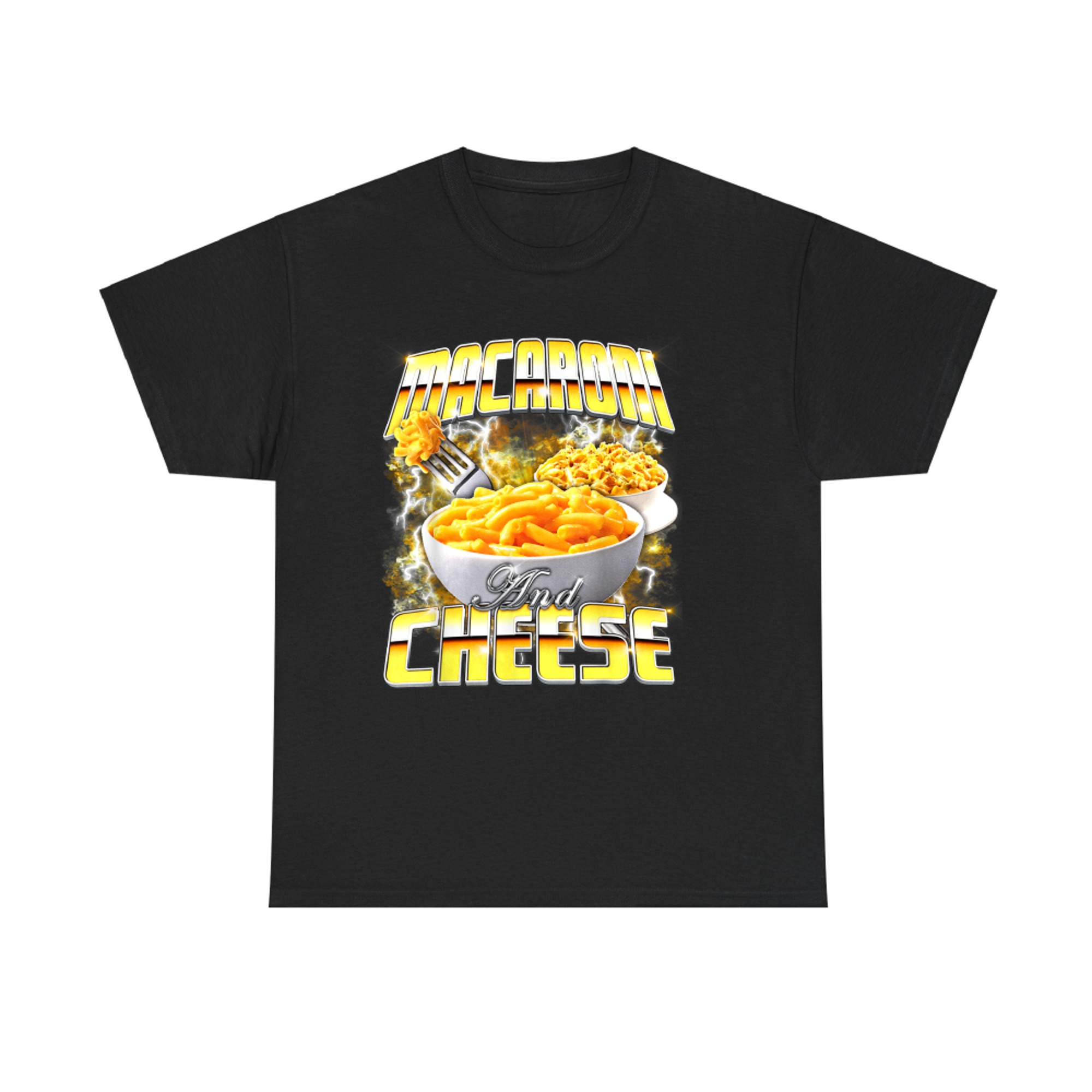 Funny Macaroni and Cheese Meme Rap Style 90s Vintage T-Shirt
