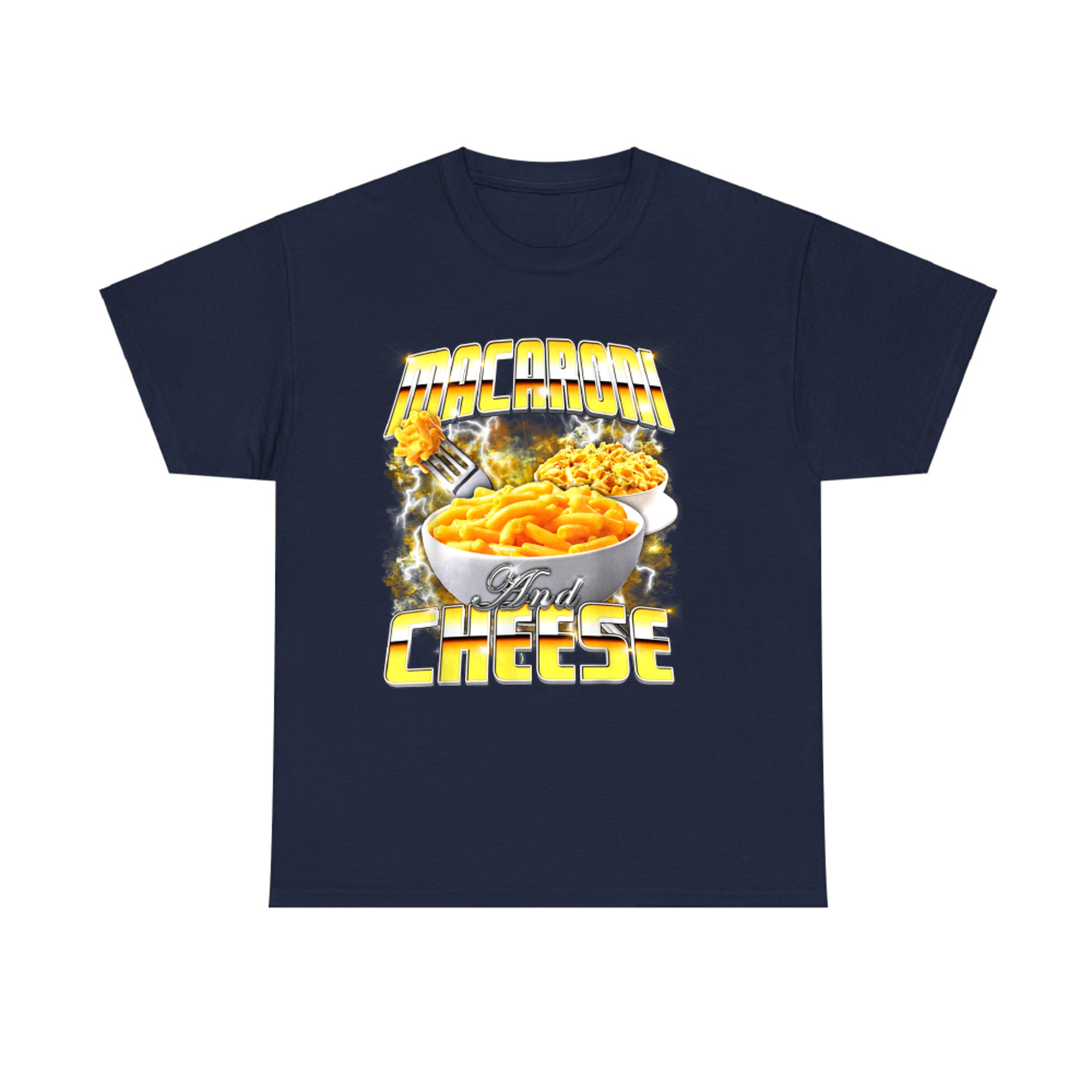 Funny Macaroni and Cheese Meme Rap Style 90s Vintage T-Shirt