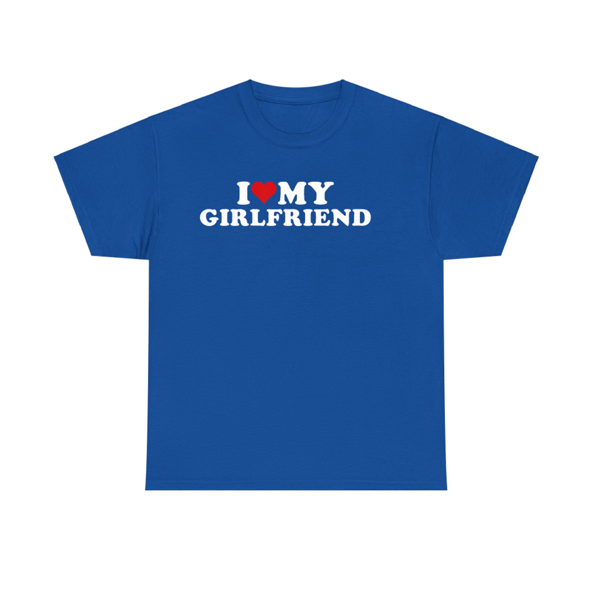 I Love My Hot Girlfriend Red Heart Hot Girlfriend Retro Vintage Style T-Shirt