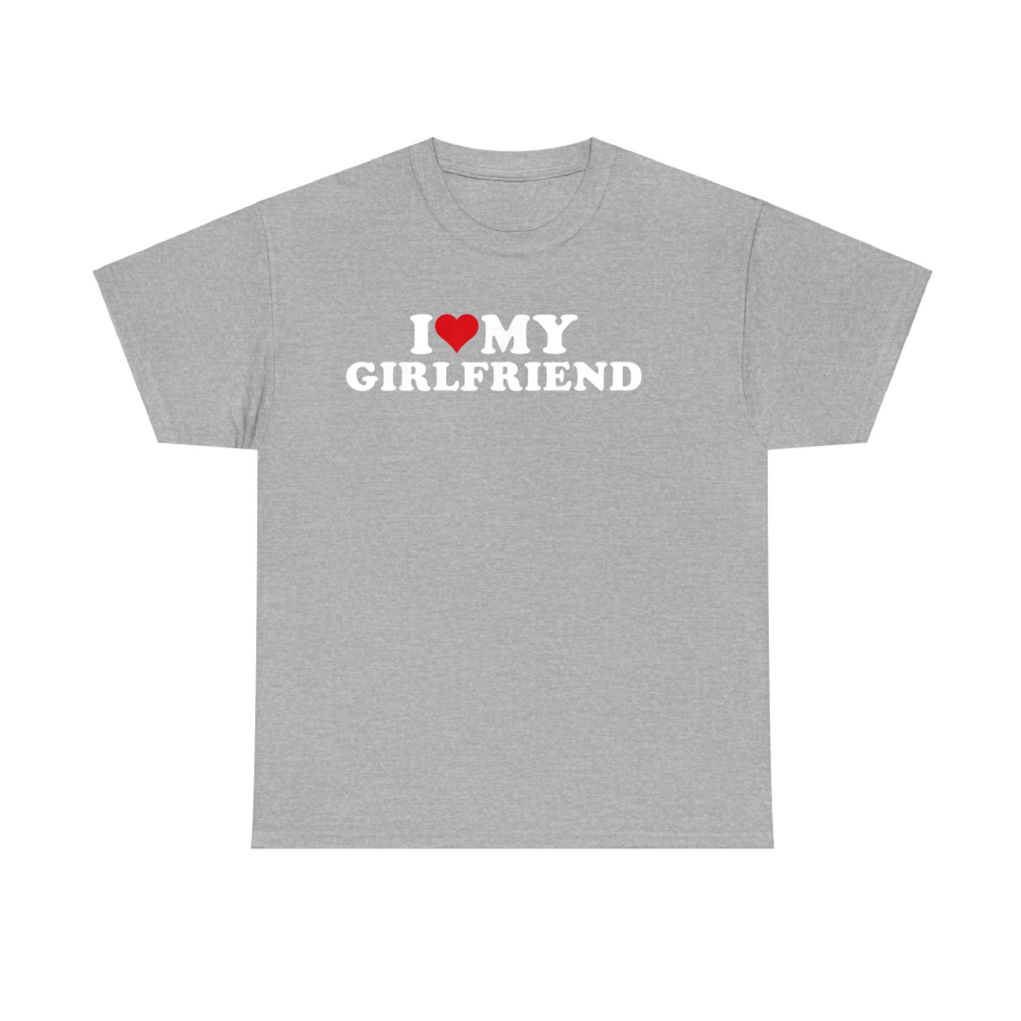 I Love My Hot Girlfriend Red Heart Hot Girlfriend Retro Vintage Style T-Shirt