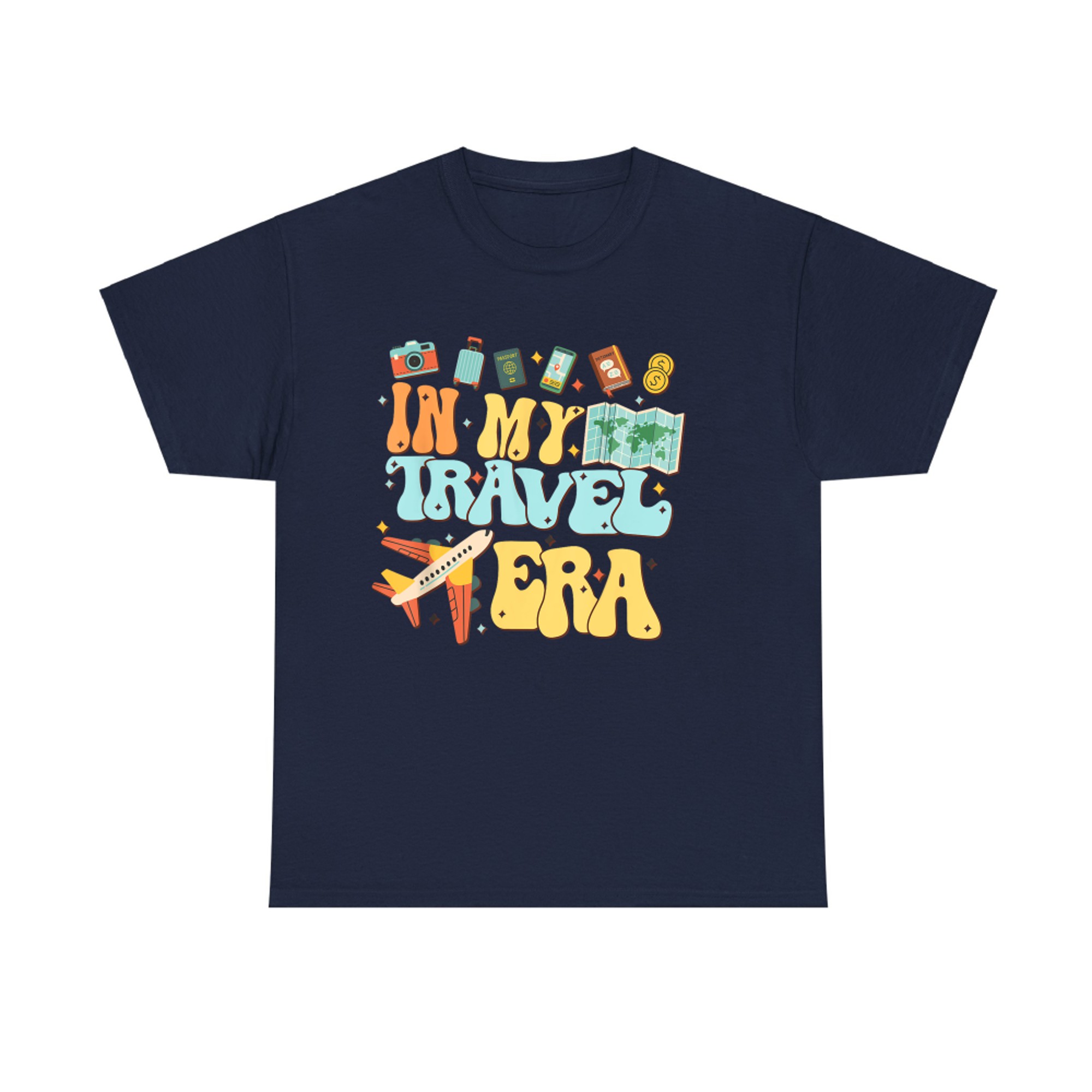In My Travel Era Funny Traveler Airplane Summer Vacation T-Shirt