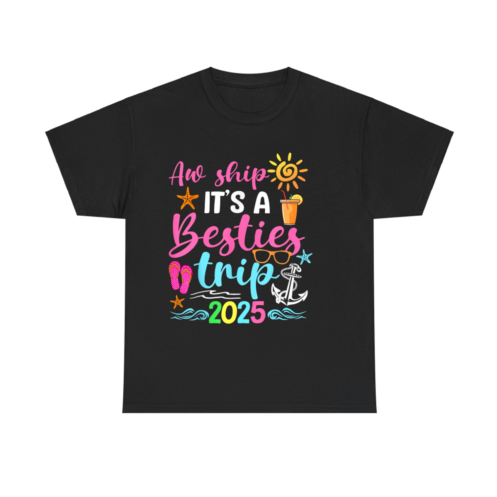 It's A Besties Trip Friend Cruise Trip Summer Vacation T-Shirt