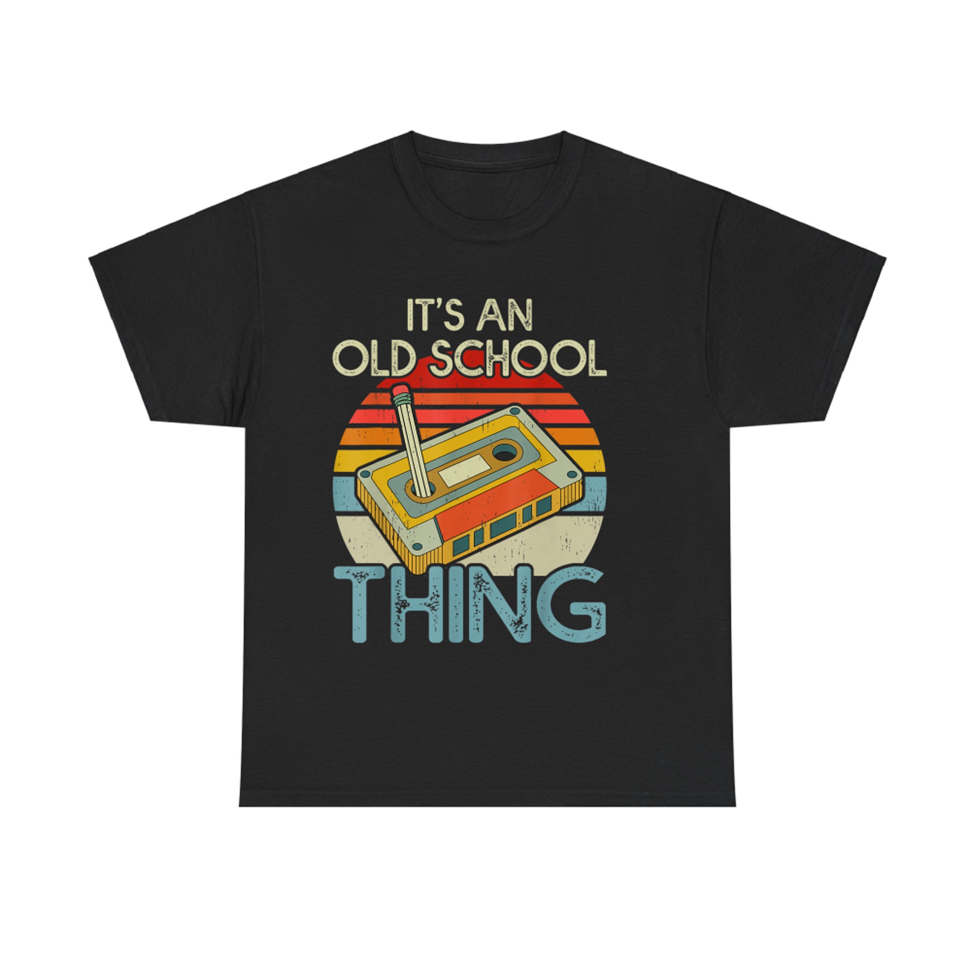 It's An Old School Thing Retro Cassette Tape Music 80s Vintage Sunset Style T-Shirt