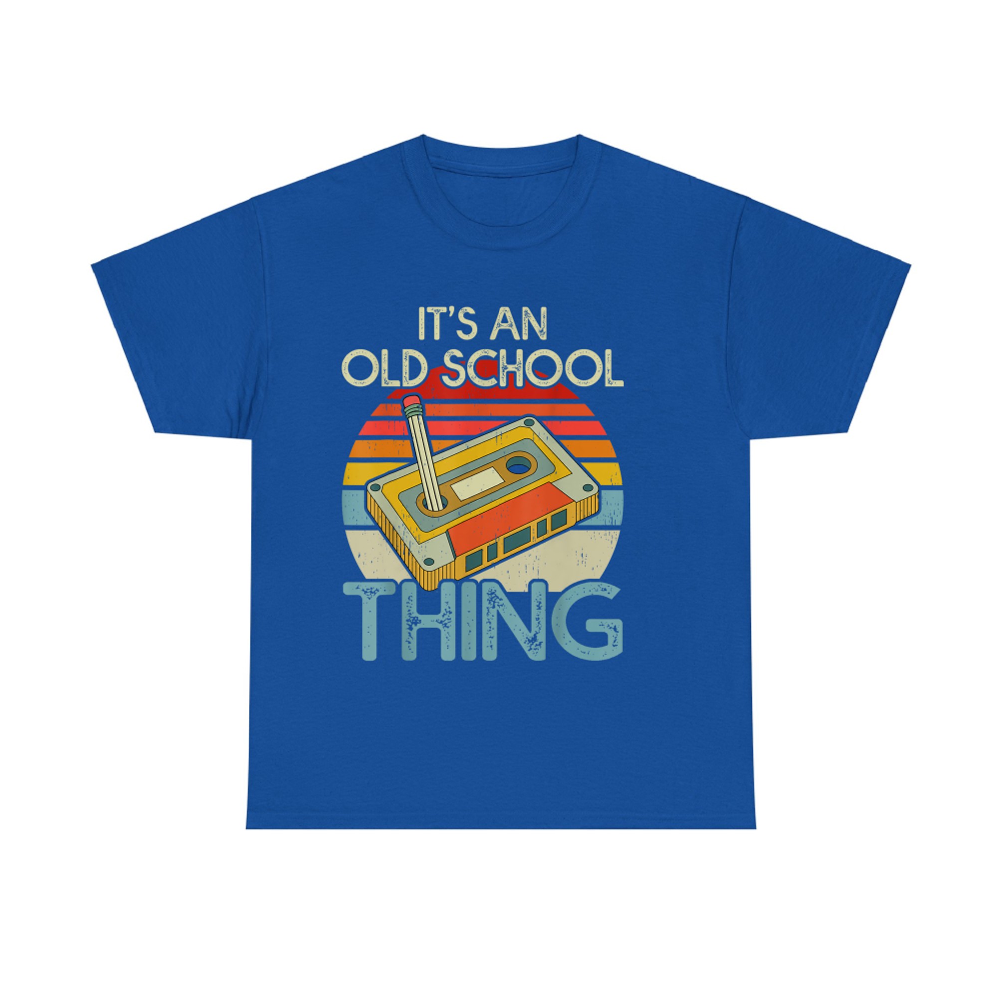 It's An Old School Thing Retro Cassette Tape Music 80s Vintage Sunset Style T-Shirt