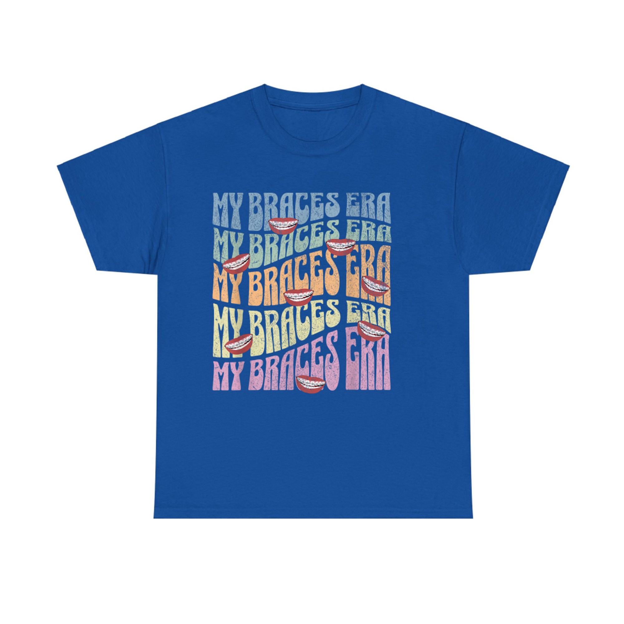 My Braces Era Funny Retro Smiling Mouths Dental Braces T-Shirt