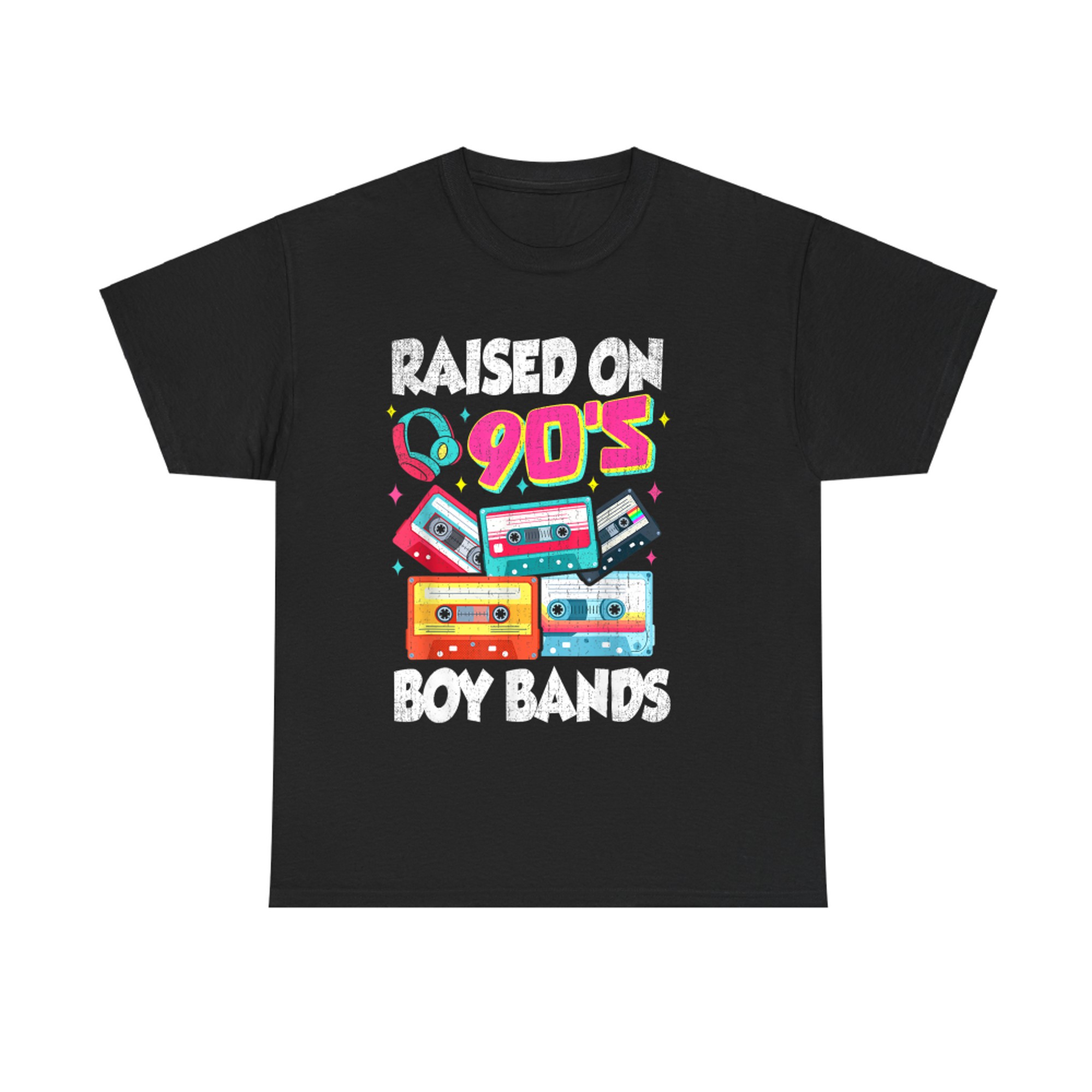 Raised On 90s Boy Bands Cassette Tape Retro T-Shirt