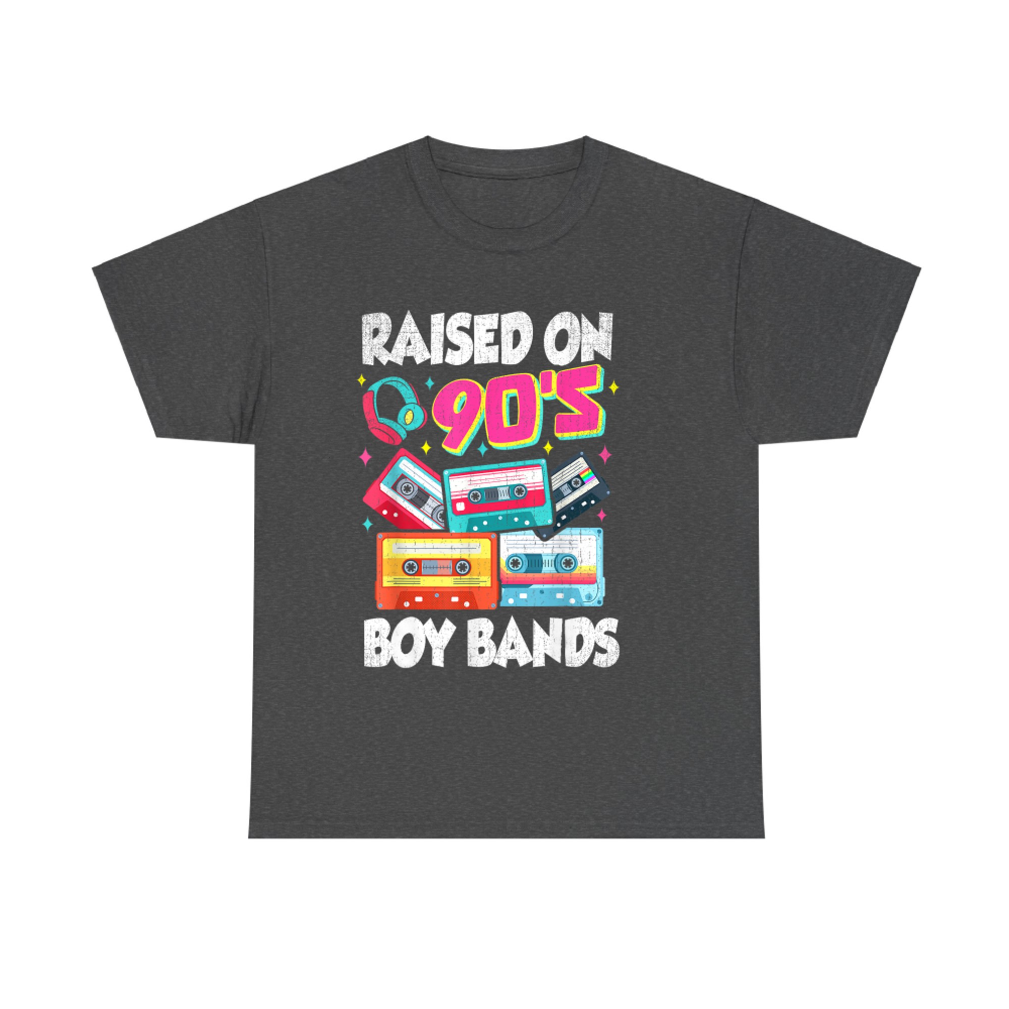 Raised On 90s Boy Bands Cassette Tape Retro T-Shirt