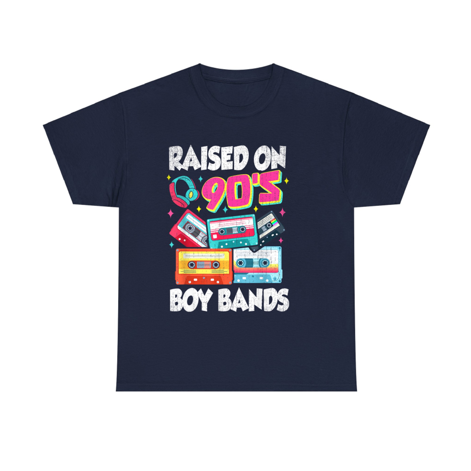 Raised On 90s Boy Bands Cassette Tape Retro T-Shirt