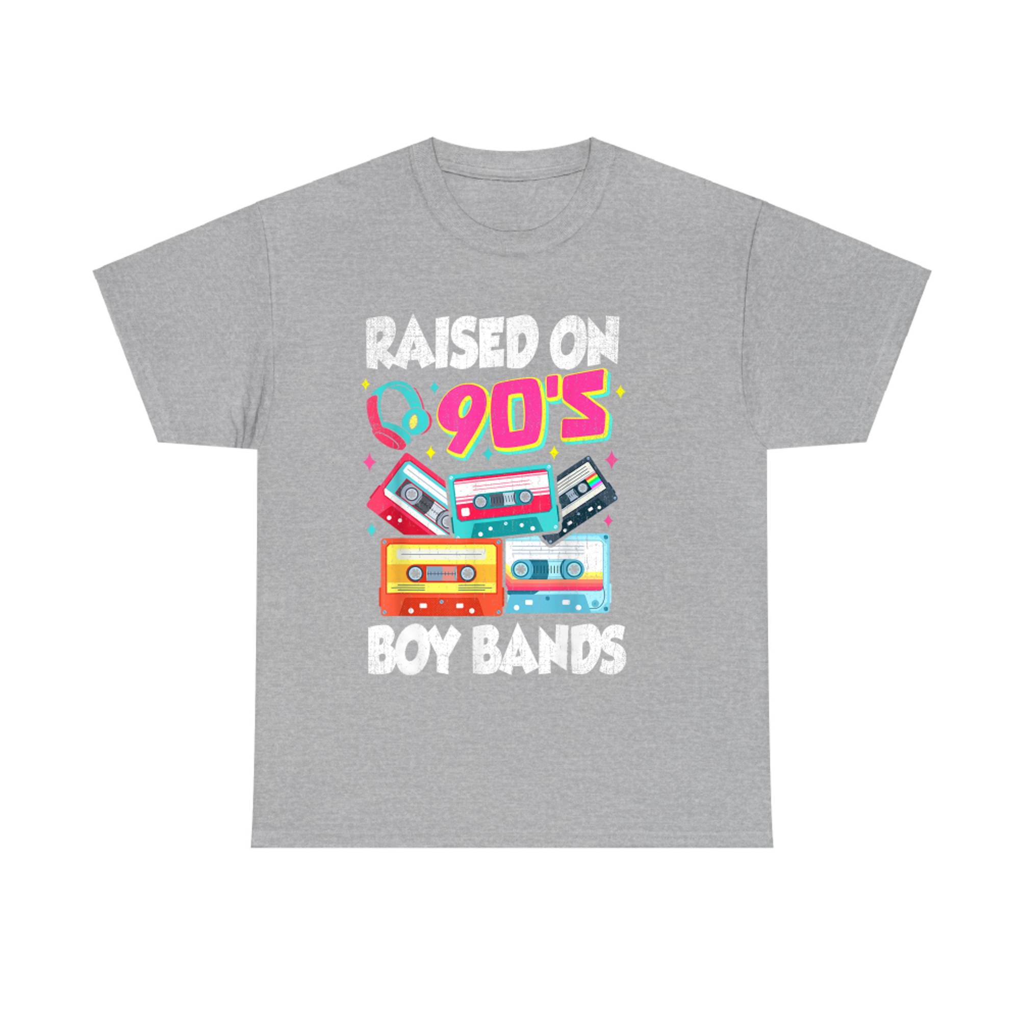 Raised On 90s Boy Bands Cassette Tape Retro T-Shirt