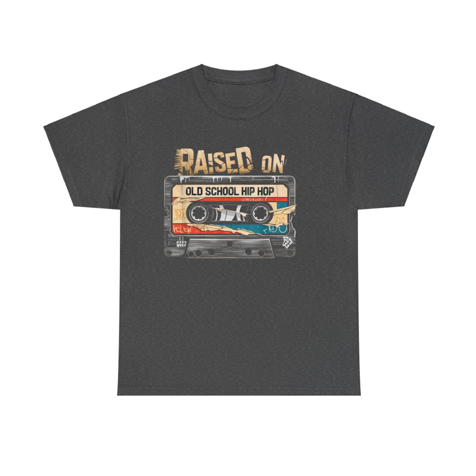 Raised On Old School Hip Hop Cassette Graffiti Rap T-Shirt