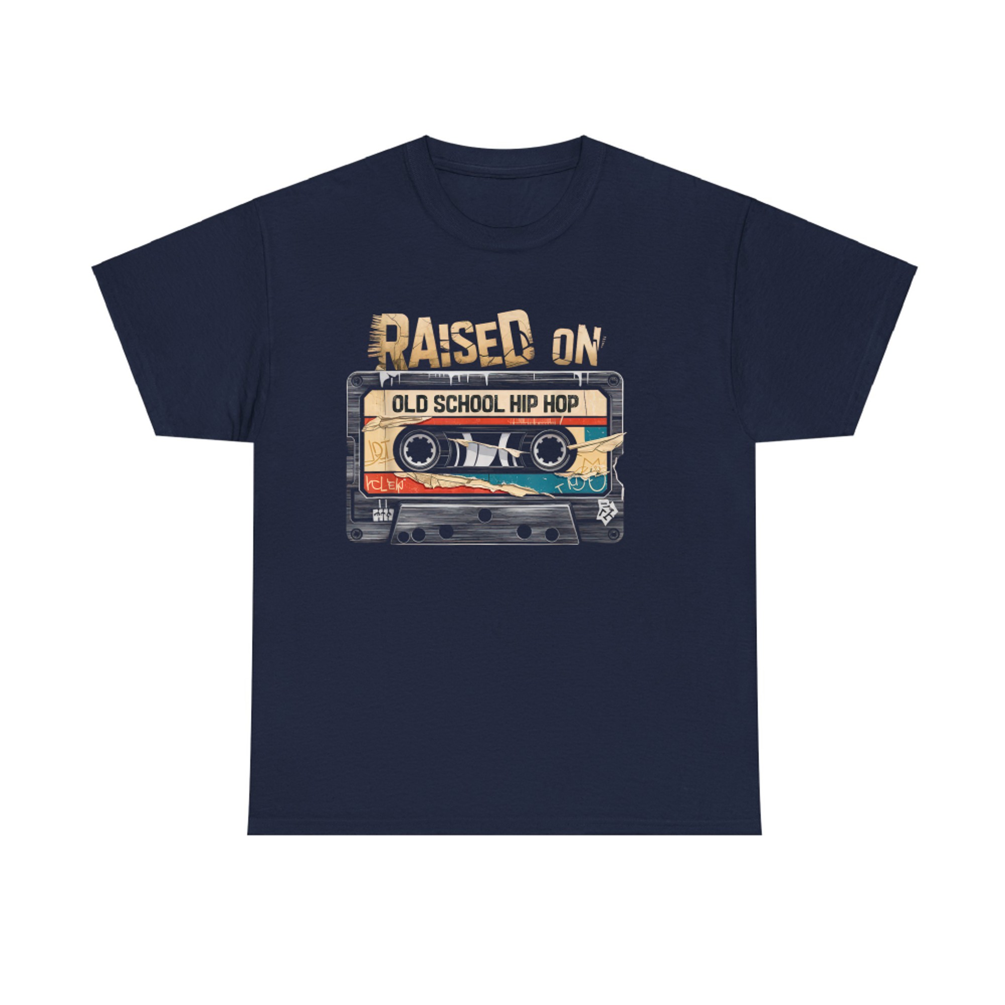 Raised On Old School Hip Hop Cassette Graffiti Rap T-Shirt
