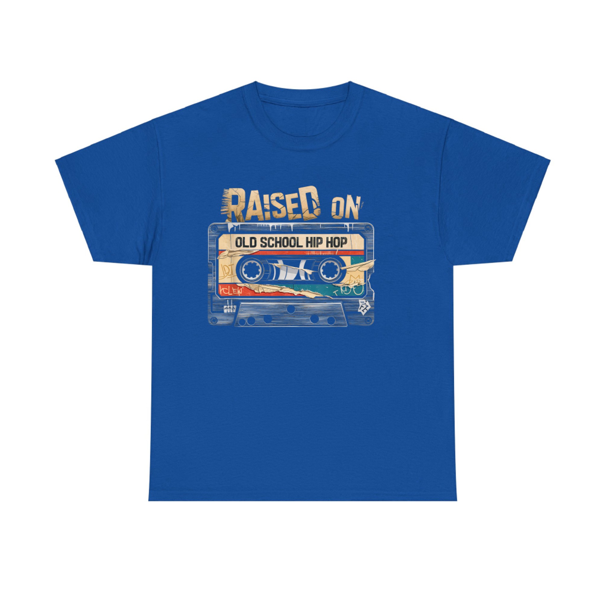 Raised On Old School Hip Hop Cassette Graffiti Rap T-Shirt