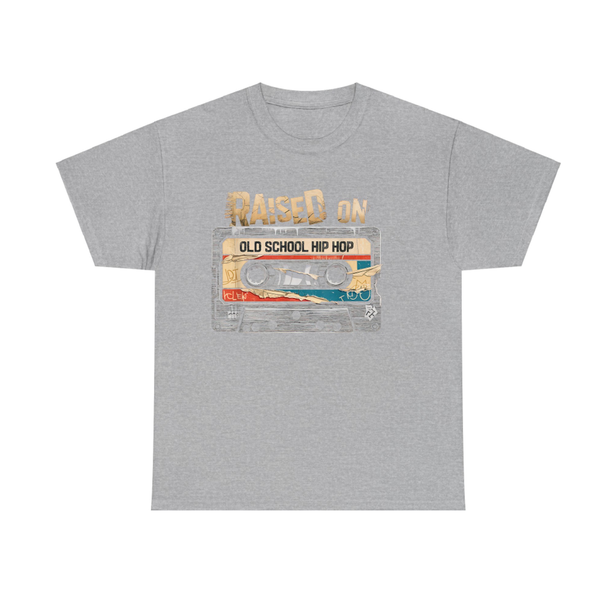 Raised On Old School Hip Hop Cassette Graffiti Rap T-Shirt