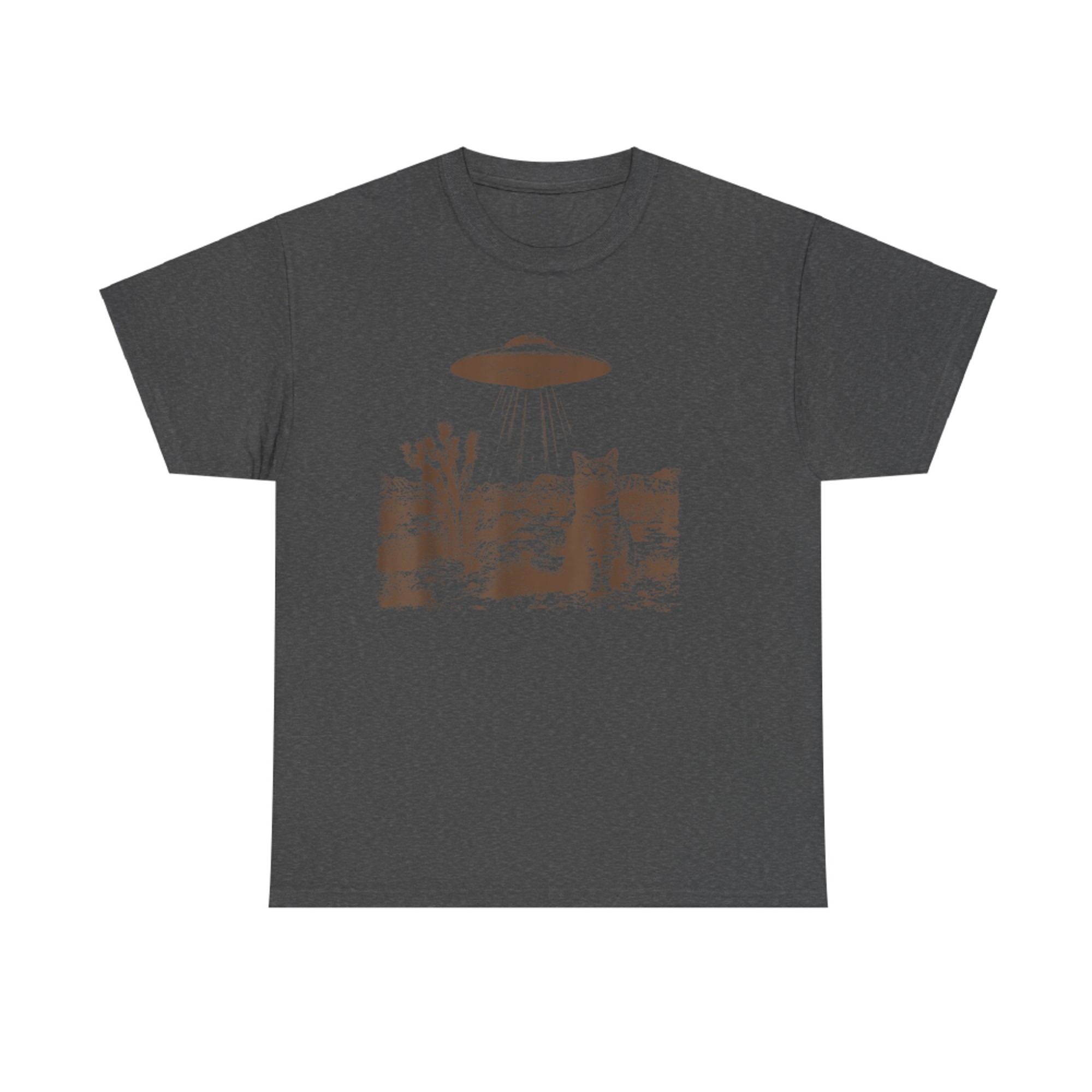 Retro 90s Western Vintage UFO Cowboy Cat Wild West Kitten T-Shirt