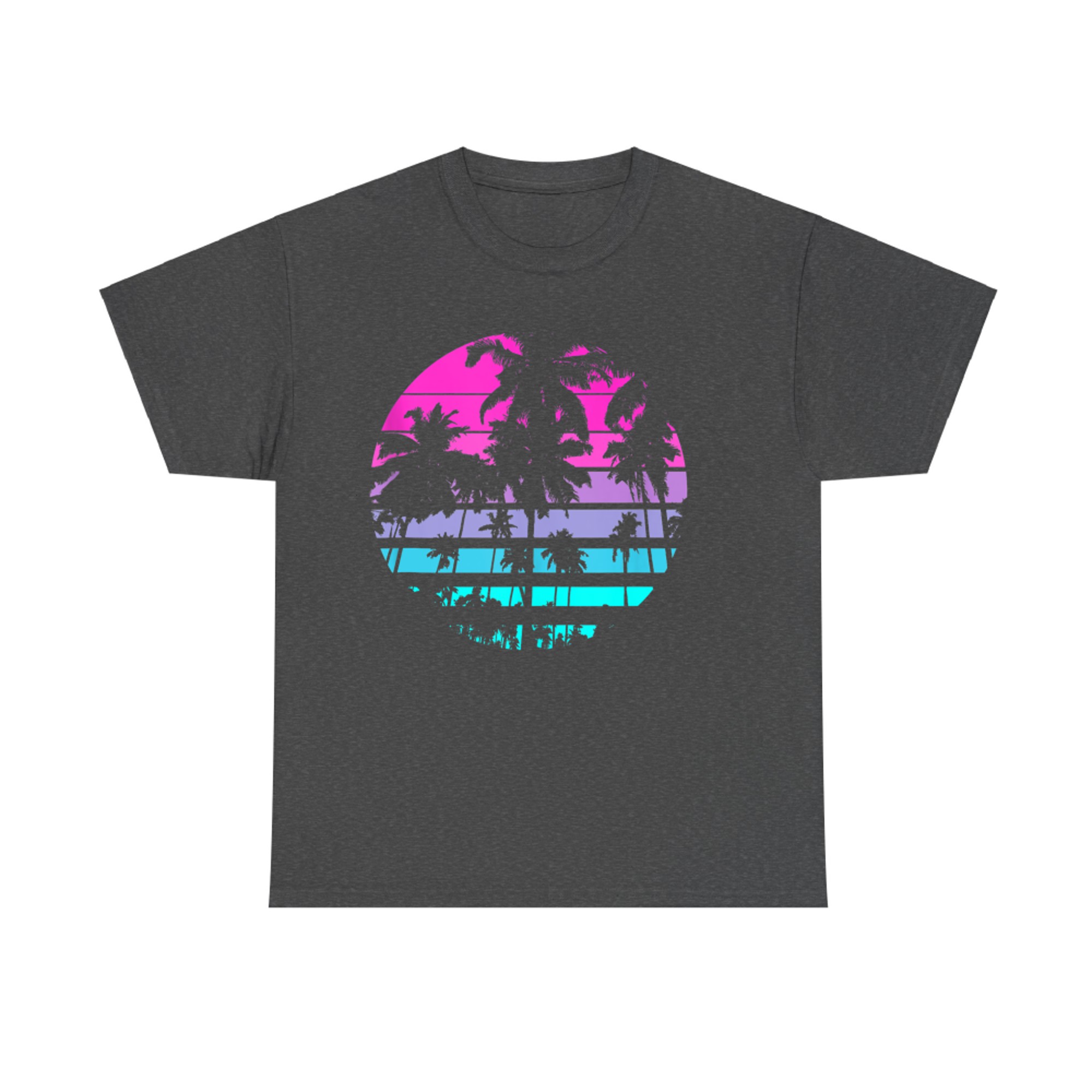 Retro Eighties 80s & 90s Beach Style Design With Palm Trees T-Shirt