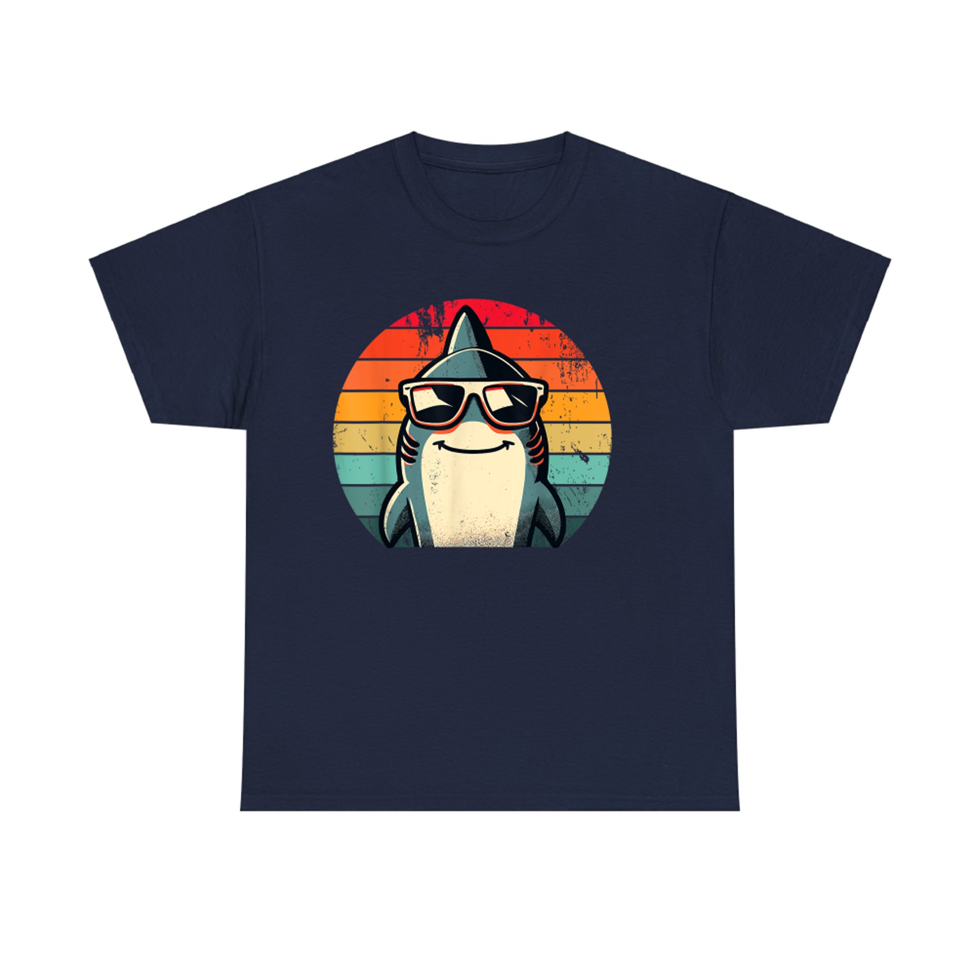 Shark in Sunglasses Cool Retro 70s 80s 90s Funny Shark T-Shirt