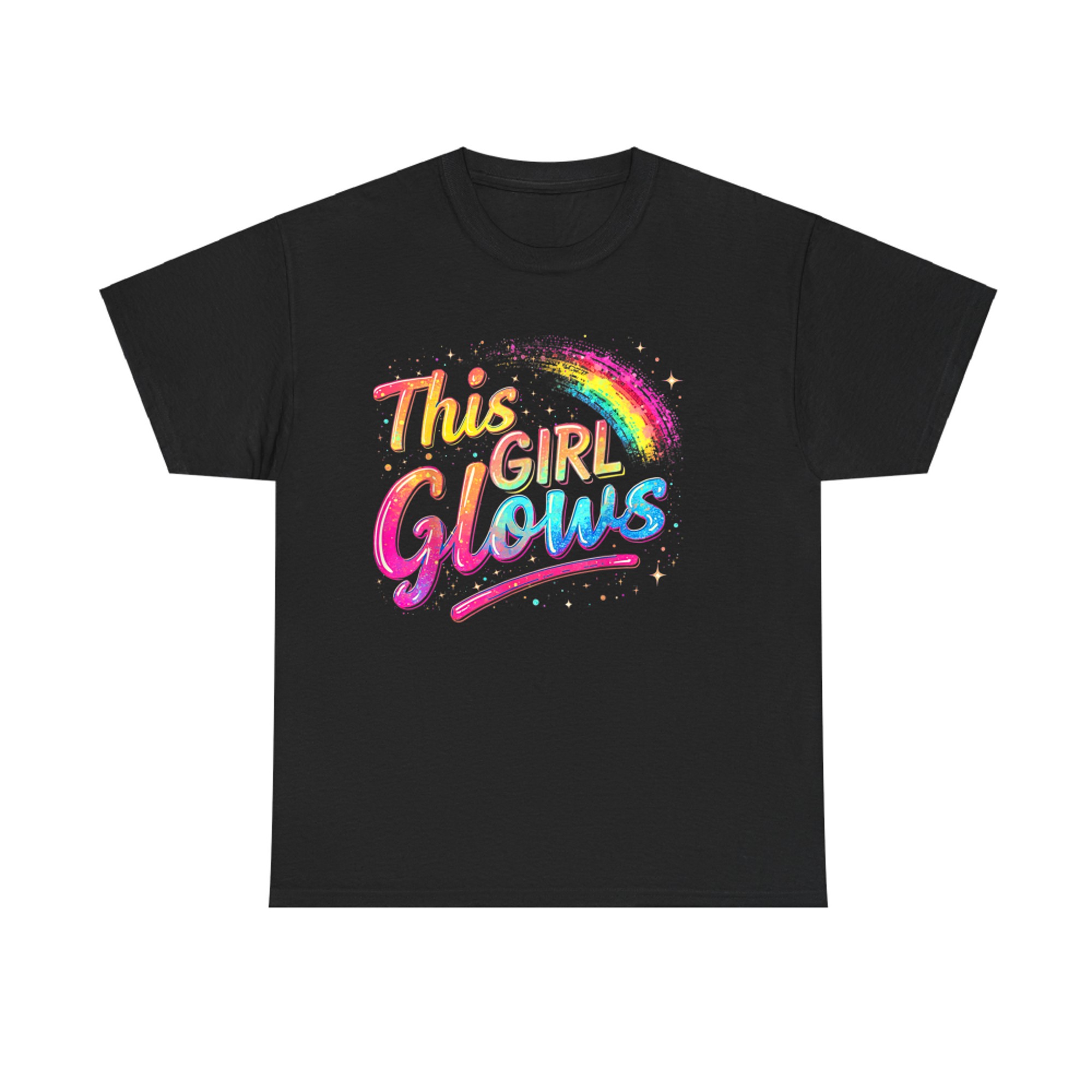 This Girl Glows Tie Dye Bright Colors 80s And 90s  T-Shirt
